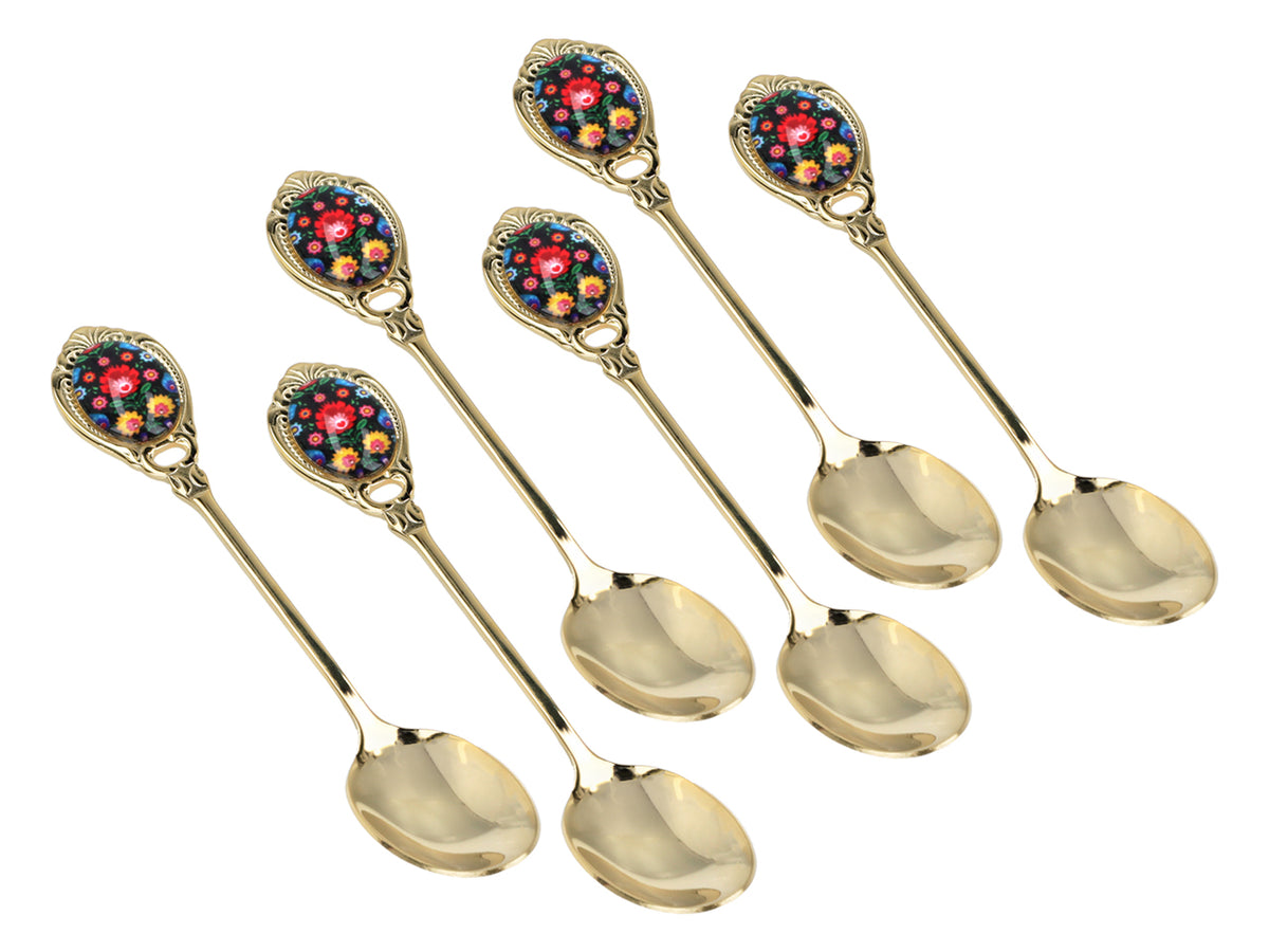 Lepeltjes bekleed met 24K goud Kujawskie, zwart