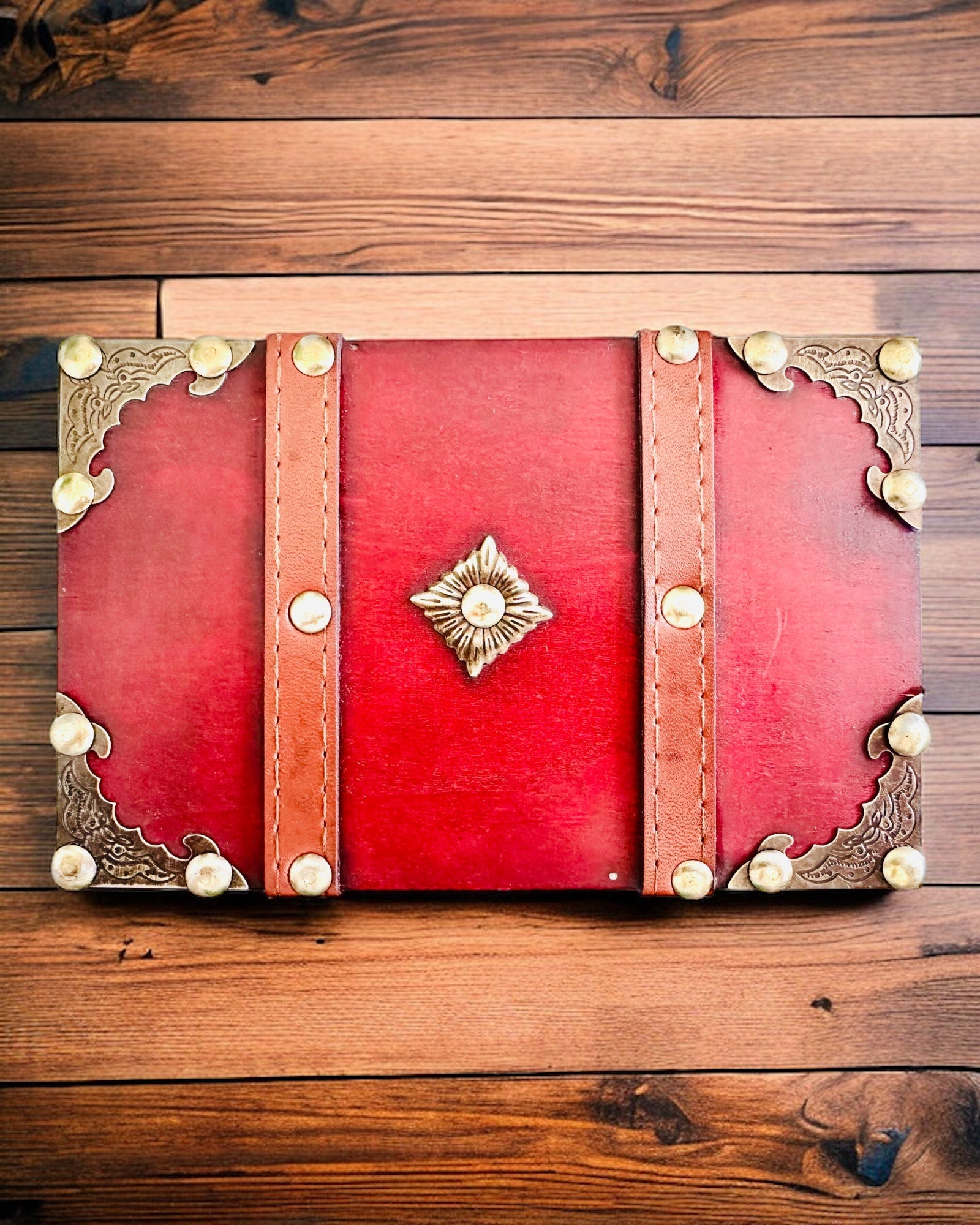 Houten Doos 'Piraten Schatkist' – Vintage Doos voor Sieraden en Snuisterijen