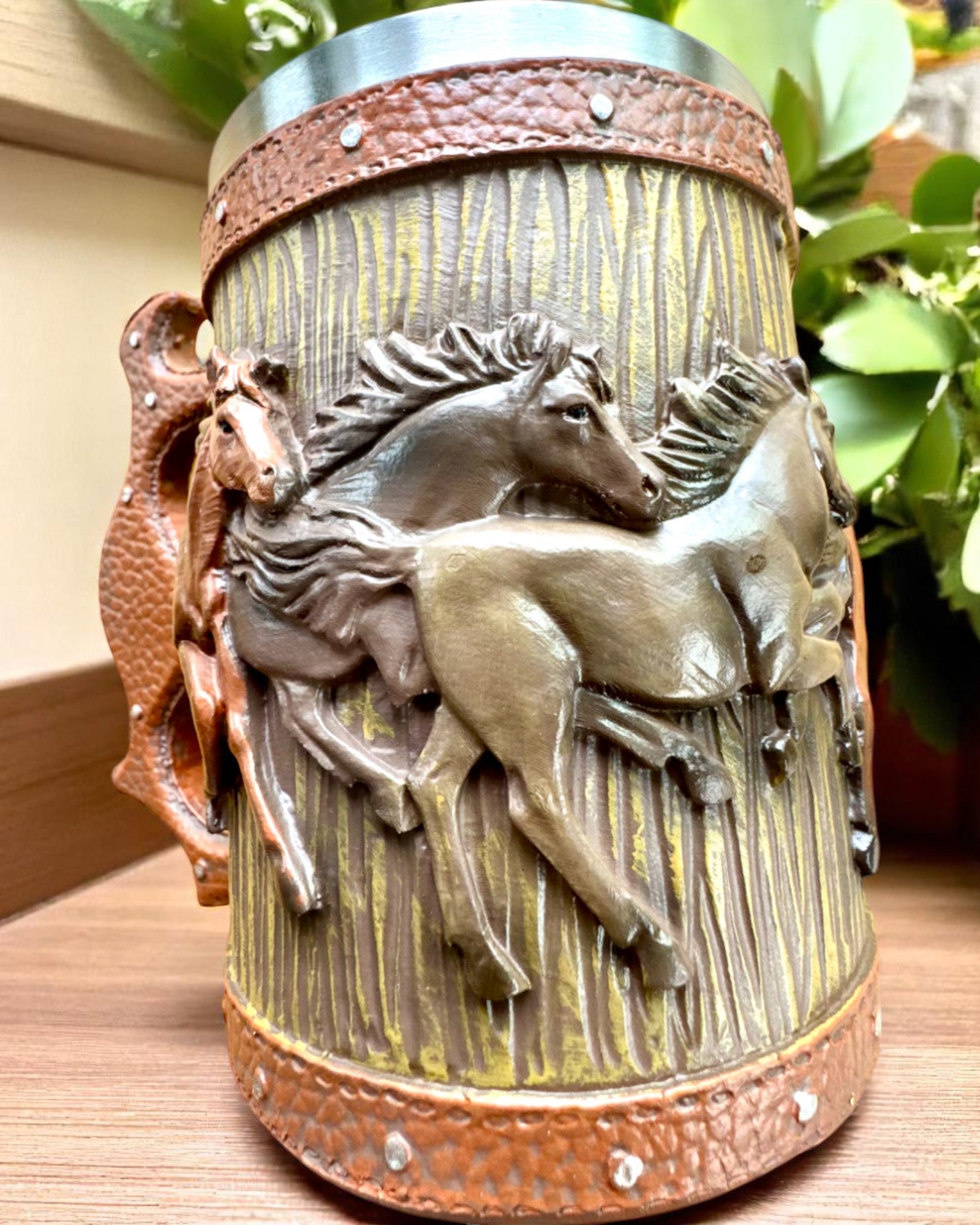 Mok met Paardenmotief, 330 ml, mogelijkheid tot personalisatie met gravure als cadeau