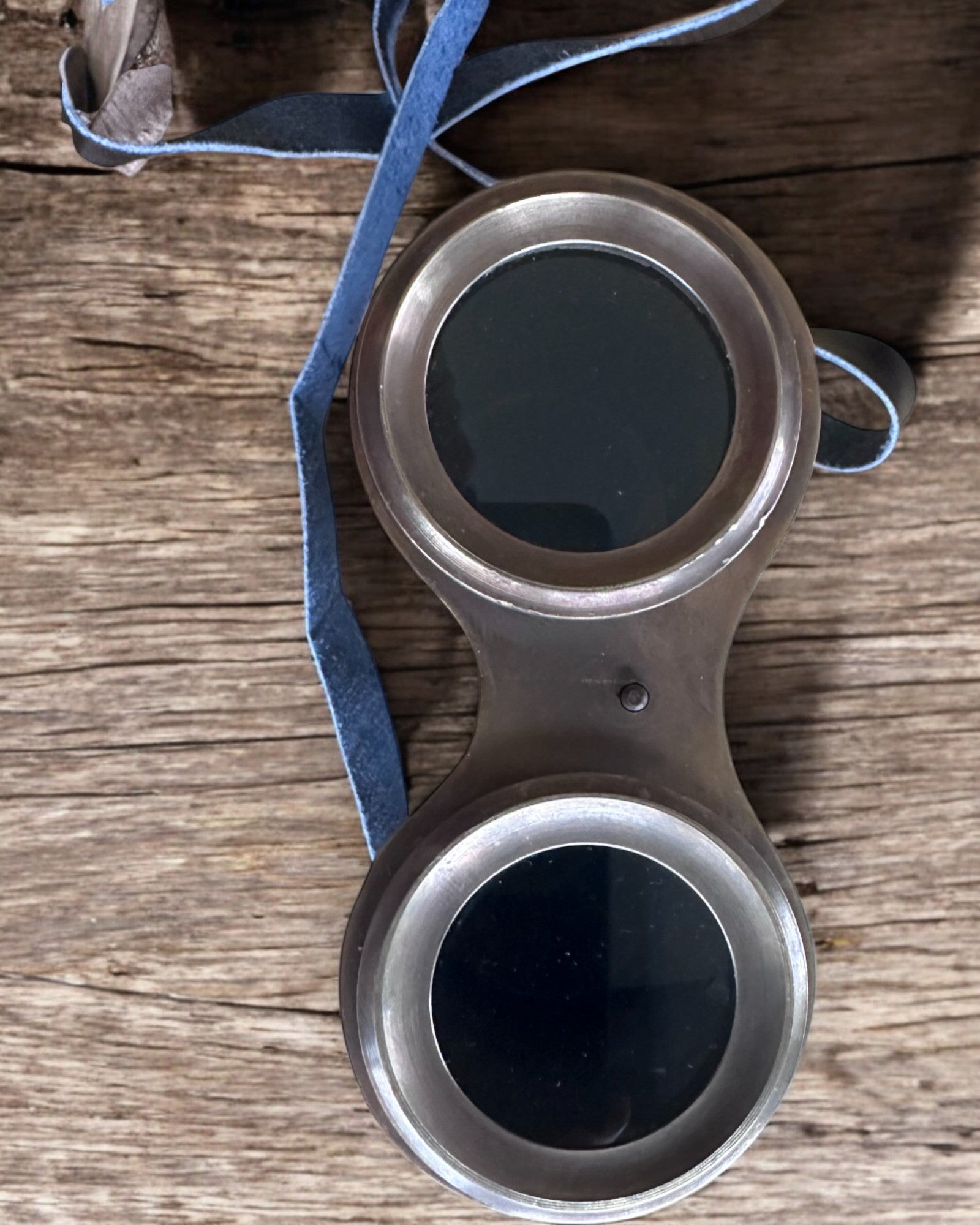 Verrekijker met leren etui Victorian's Eye, 11 cm Messing, Handgemaakt versierd, personalisatie met gravure als cadeau