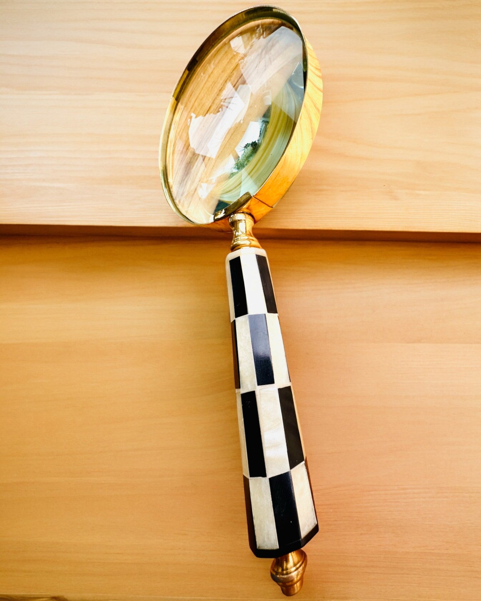 Grote Retro Vergrootglas, mogelijkheid tot personalisatie als cadeau met gravure - varianten om uit te kiezen