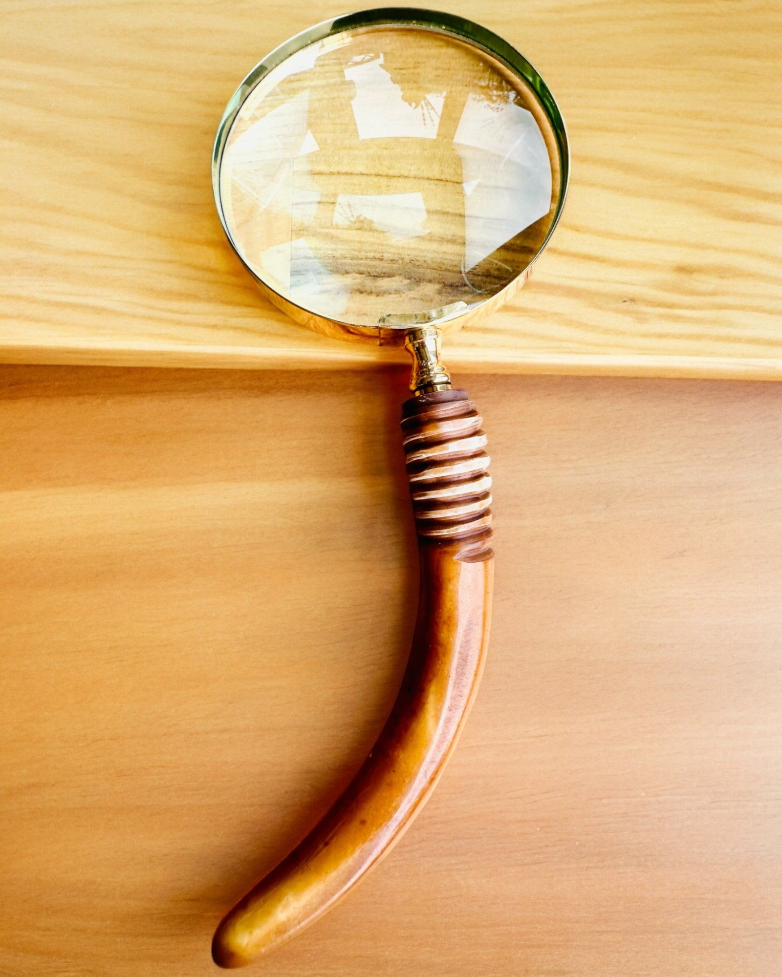 Grote Retro Vergrootglas, mogelijkheid tot personalisatie als cadeau met gravure - varianten om uit te kiezen