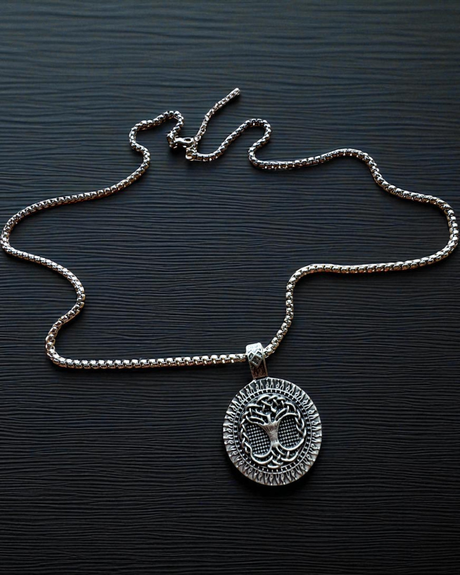 Amulet van de Boom des Levens met Gravure Optie - ketting "Vitaliteit van de Natuur", personalisatie