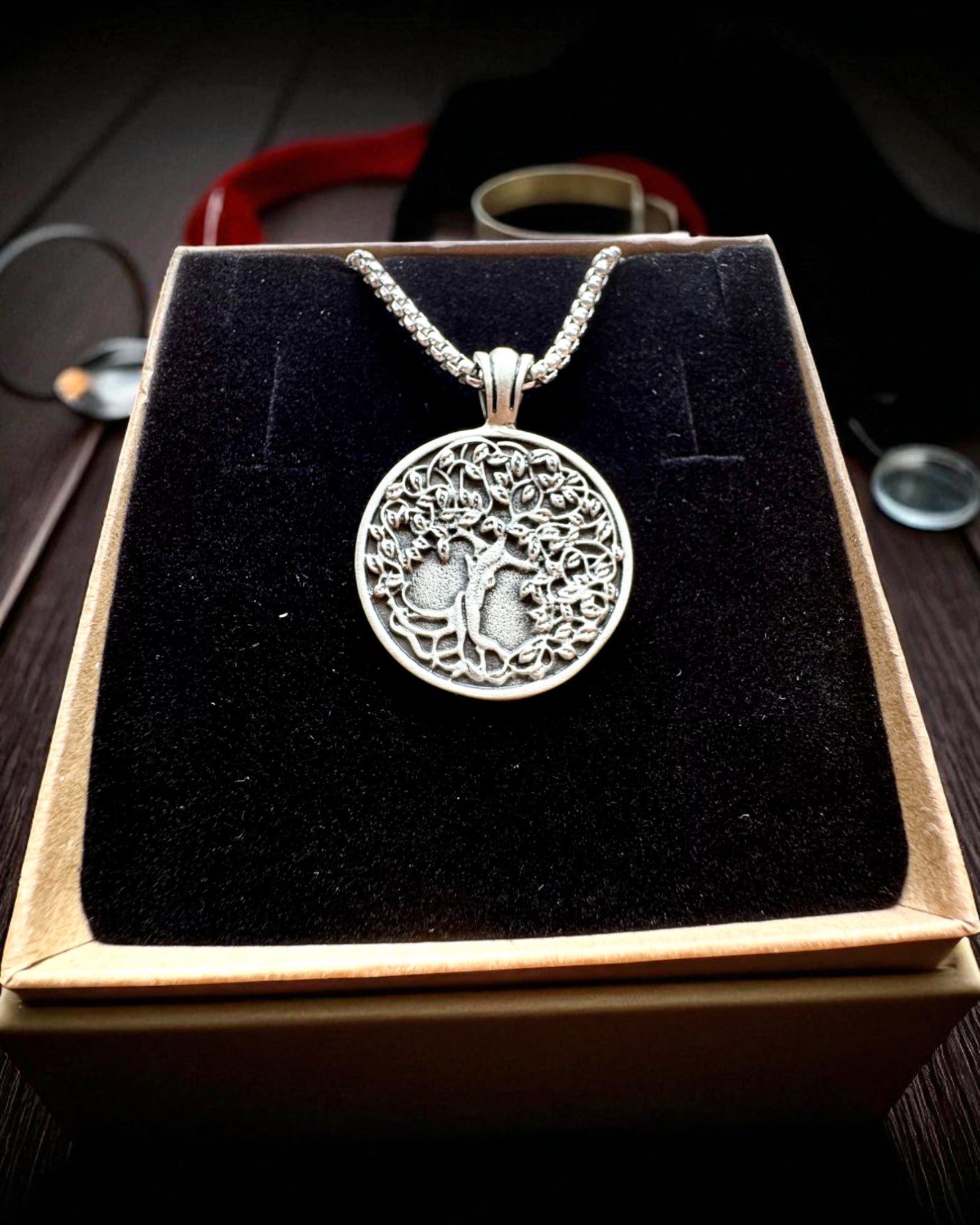 Amulet van de Boom des Levens met Gravure Optie - ketting "Vitaliteit van de Natuur", personalisatie