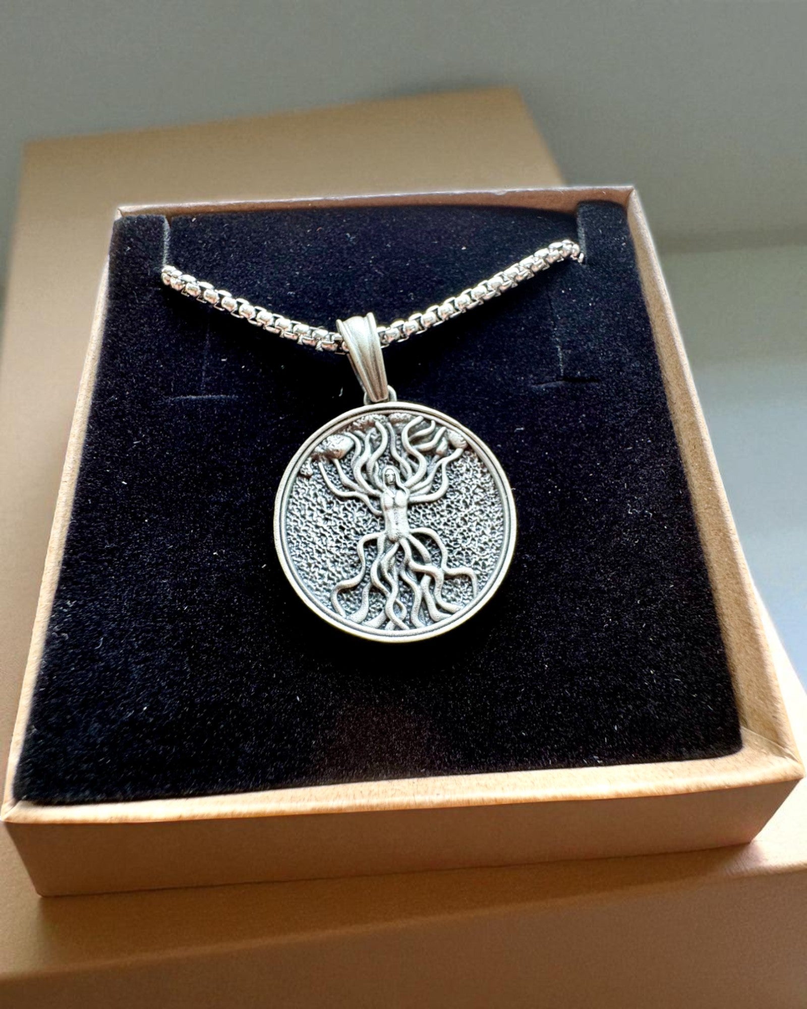 Amulet van de Boom des Levens met Gravure Optie - ketting "Vitaliteit van de Natuur", personalisatie