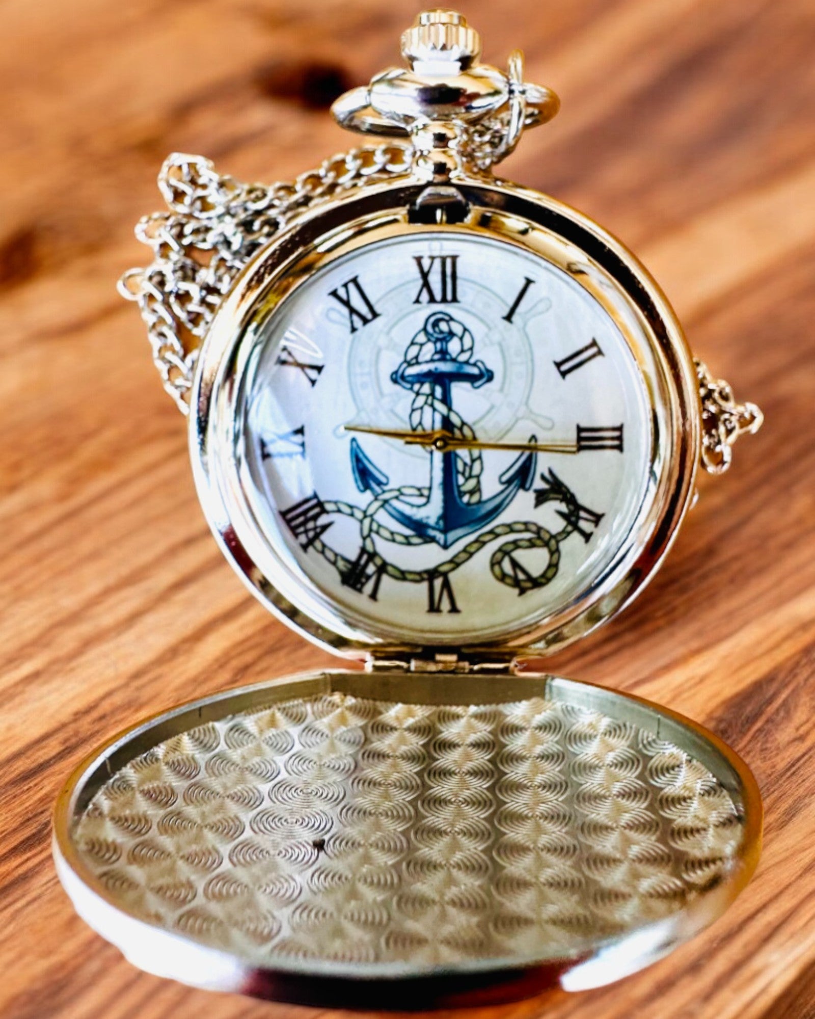Zakhorloge "Gouden Anker" - personalisatie als cadeau met gravure