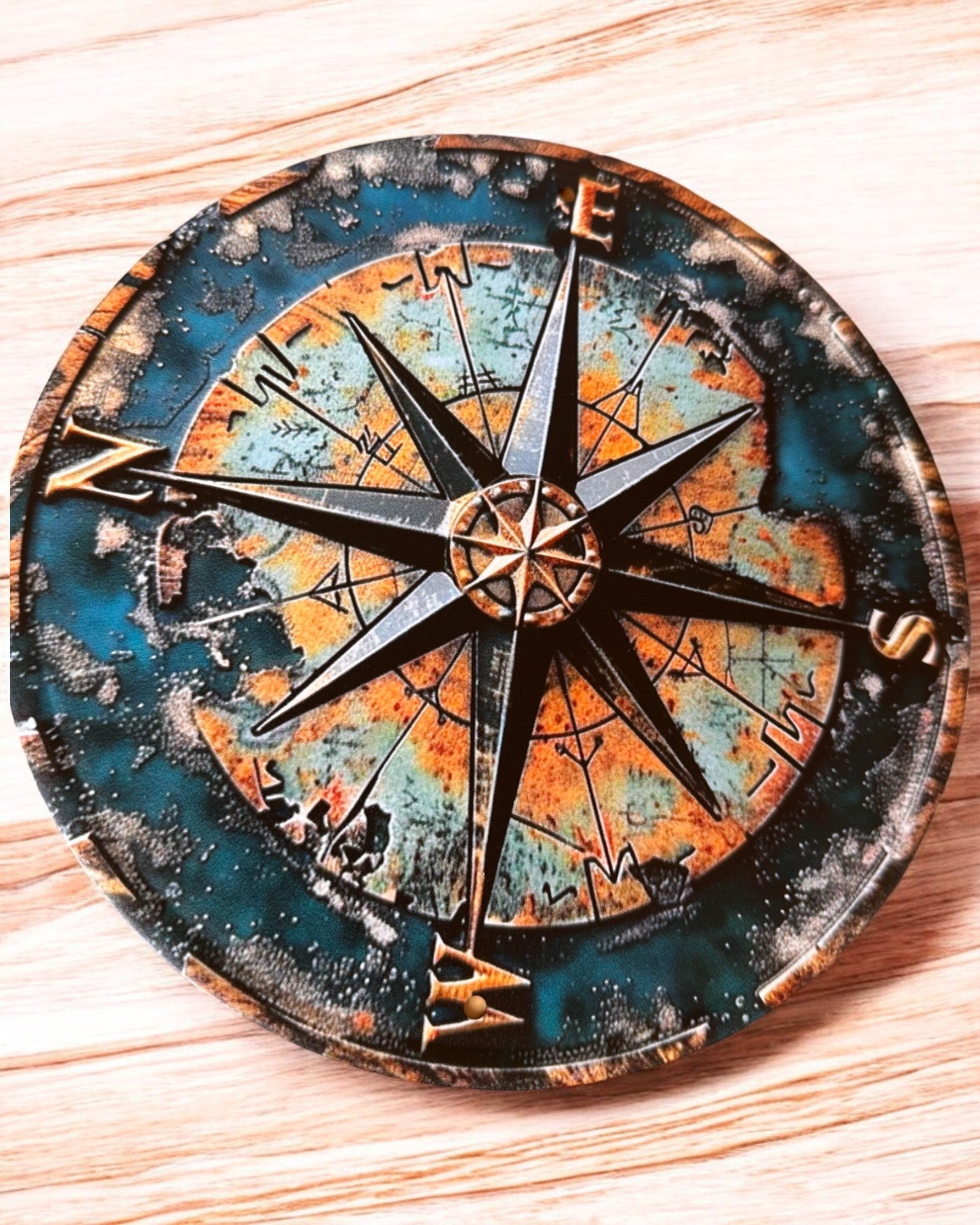 Kompas maritiem, decoratieve hanger, hanger, mogelijkheid tot personalisatie met gravure