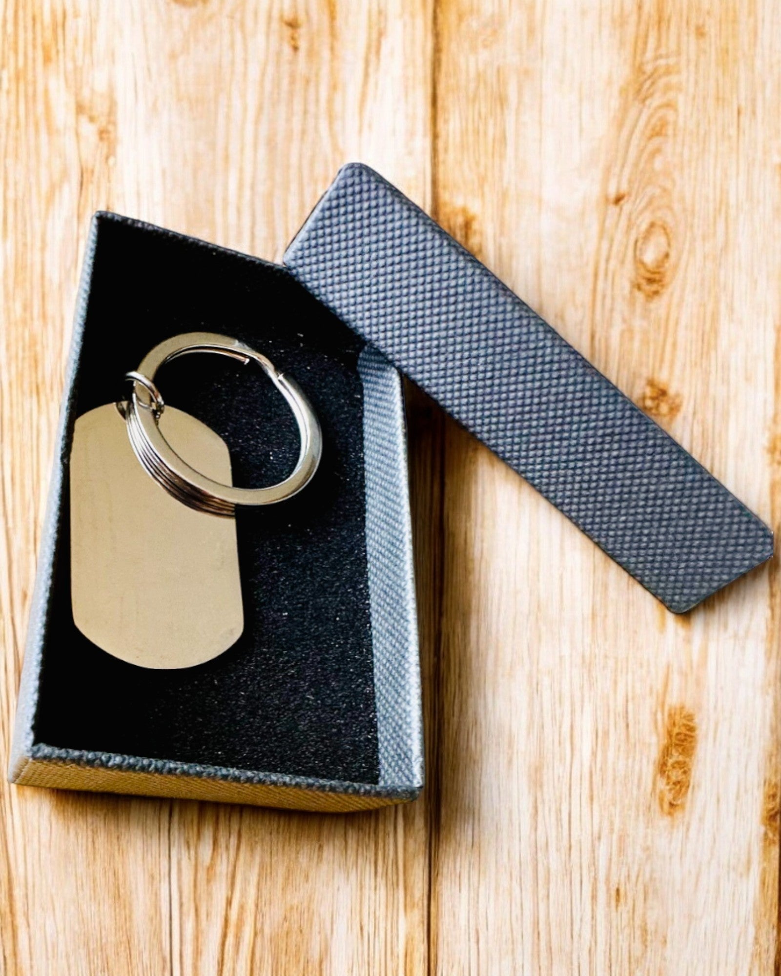 Militaire ID Sleutelhanger "Dog Tag" van Roestvrij Staal – Gepersonaliseerde Gravure