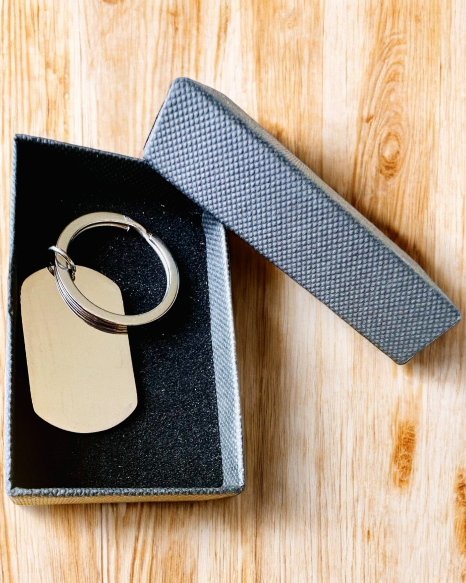 Militaire ID Sleutelhanger "Dog Tag" van Roestvrij Staal – Gepersonaliseerde Gravure