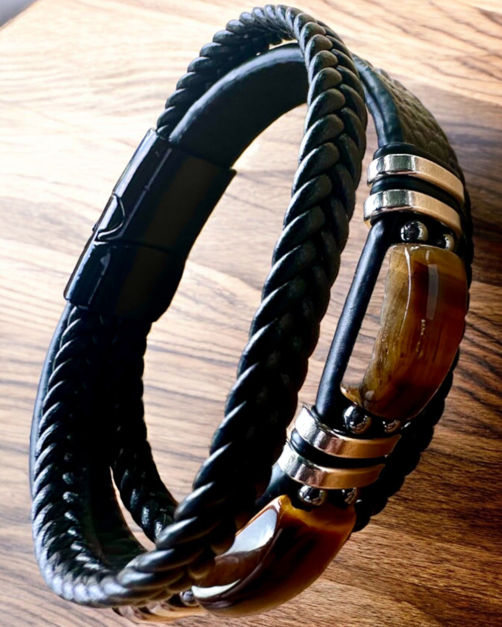 Armband "Tijgeroog" met personalisatiemogelijkheid als cadeau