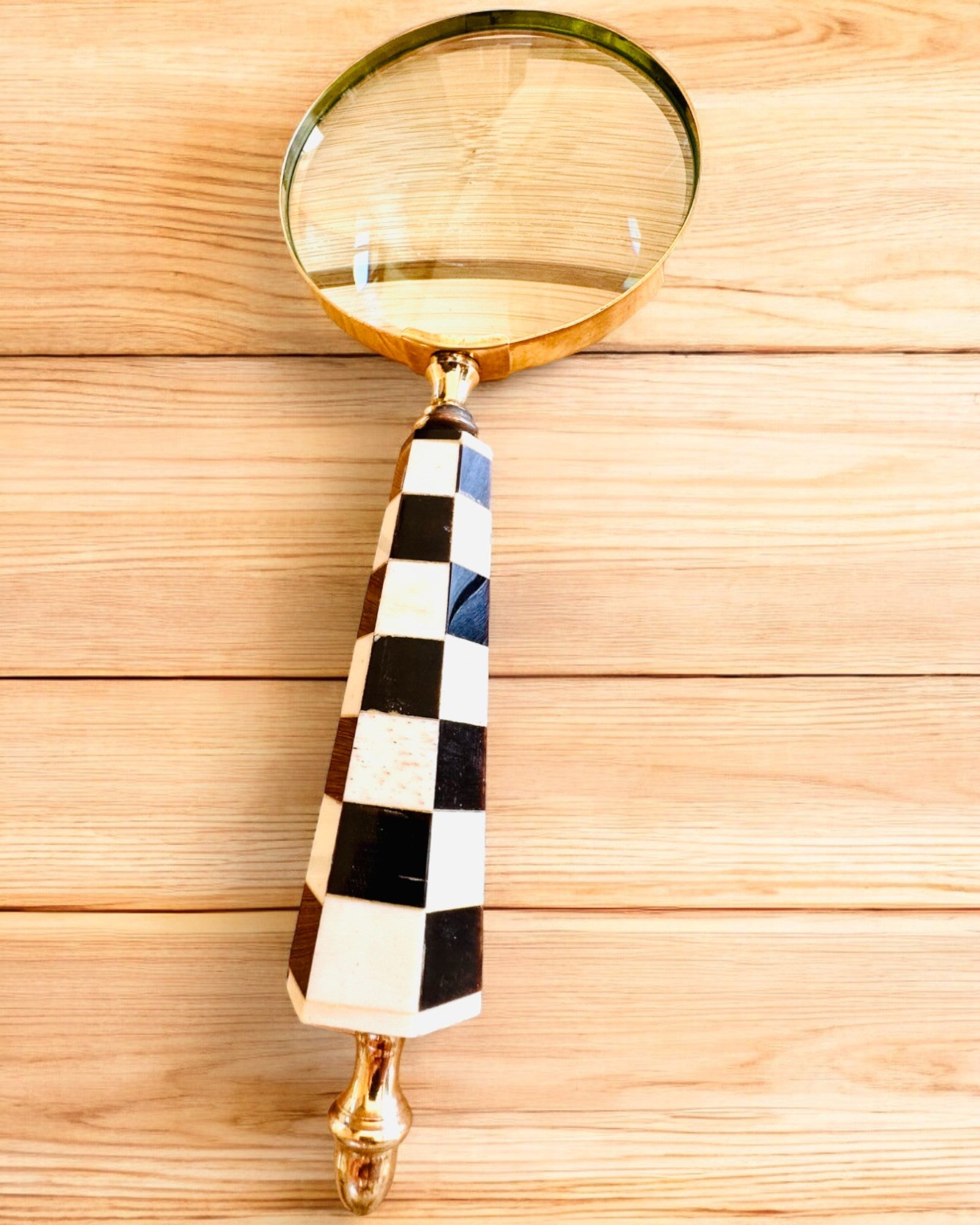 Grote Retro Vergrootglas, mogelijkheid tot personalisatie als cadeau met gravure - varianten om uit te kiezen