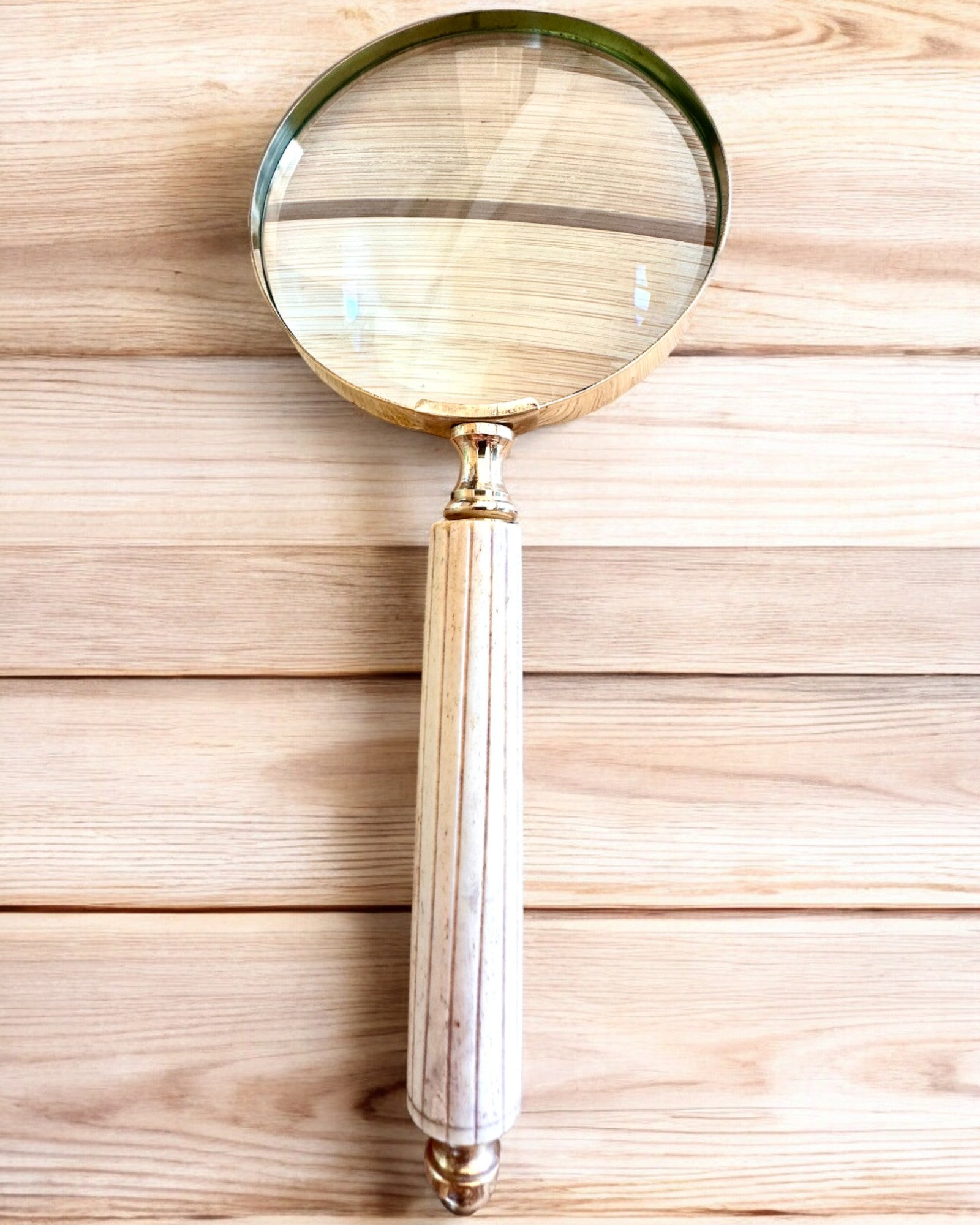 Grote Retro Vergrootglas, mogelijkheid tot personalisatie als cadeau met gravure - varianten om uit te kiezen