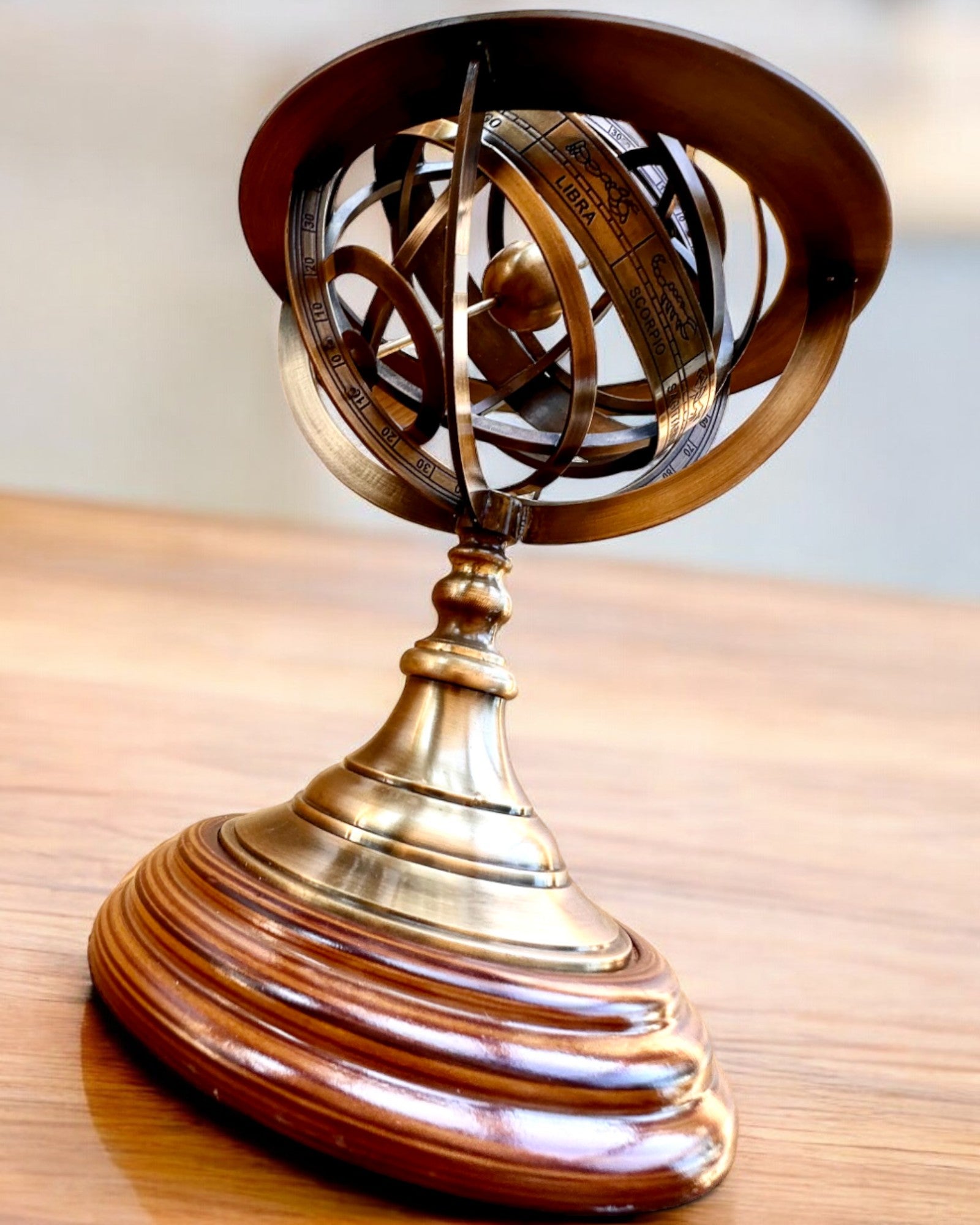 Astrolabium Artis 2 - 30 cm hoog, Handgemaakt met Gravure Optie, decoratie voor kantoor, premium