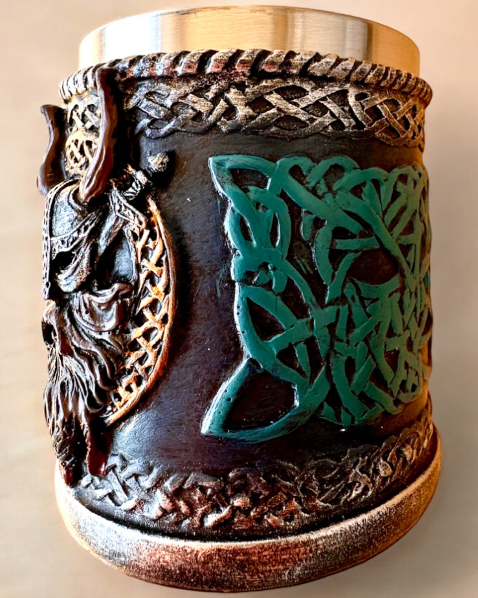 Kubek wikinga Ragnar's Horn - met Gravure Optie als cadeau, 250 ml