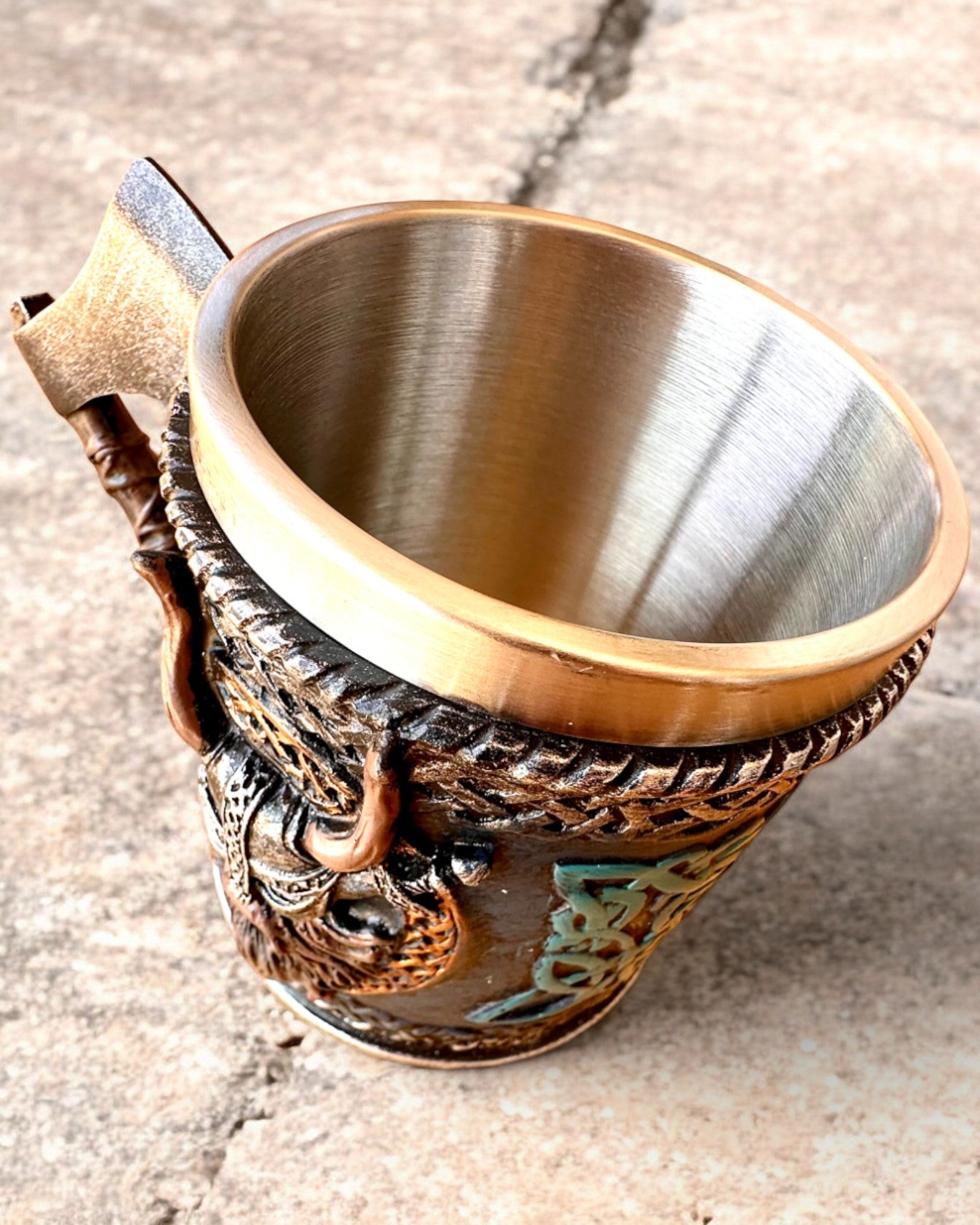 Kubek wikinga Ragnar's Horn - met Gravure Optie als cadeau, 250 ml