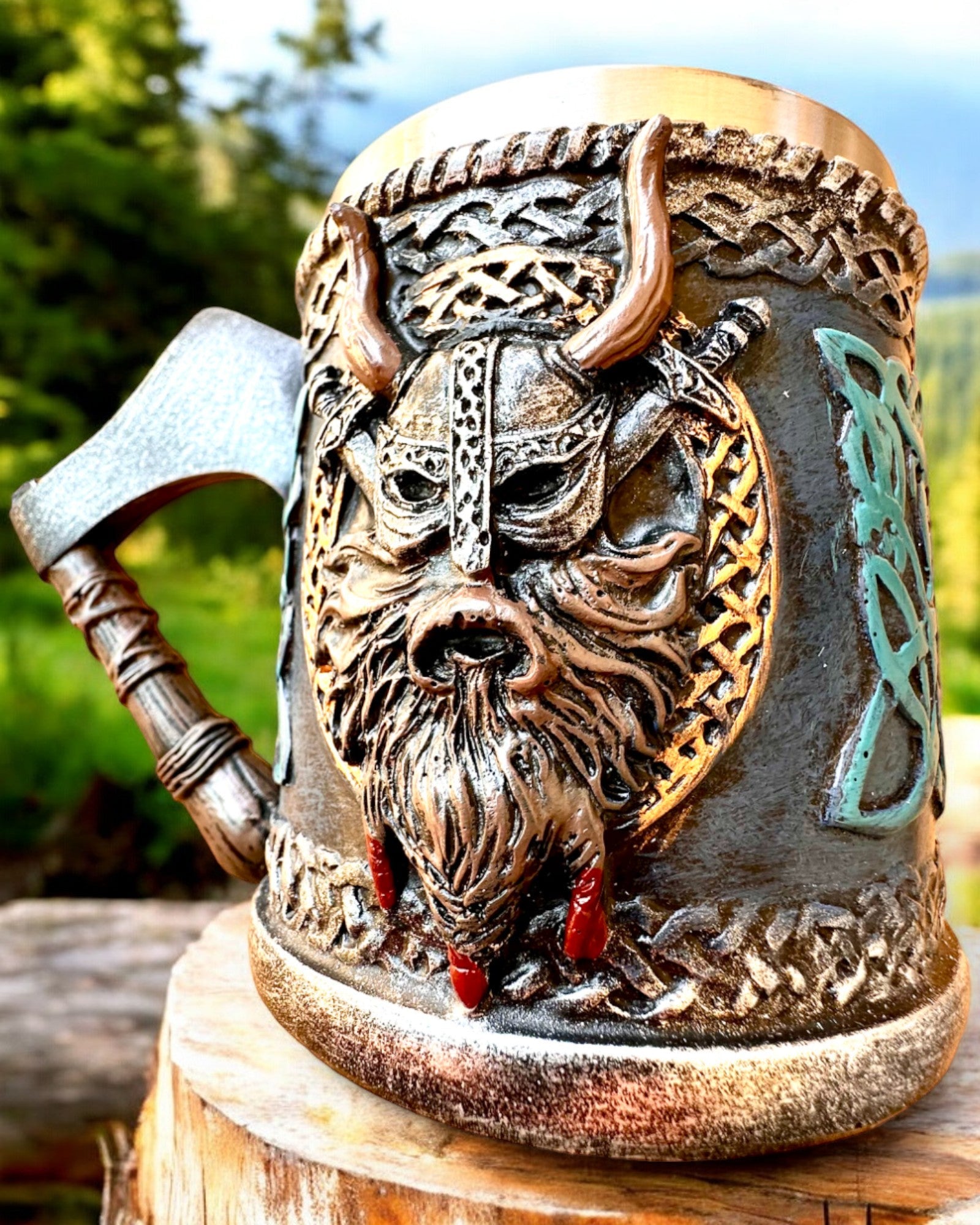 Kubek wikinga Ragnar's Horn - met Gravure Optie als cadeau, 250 ml