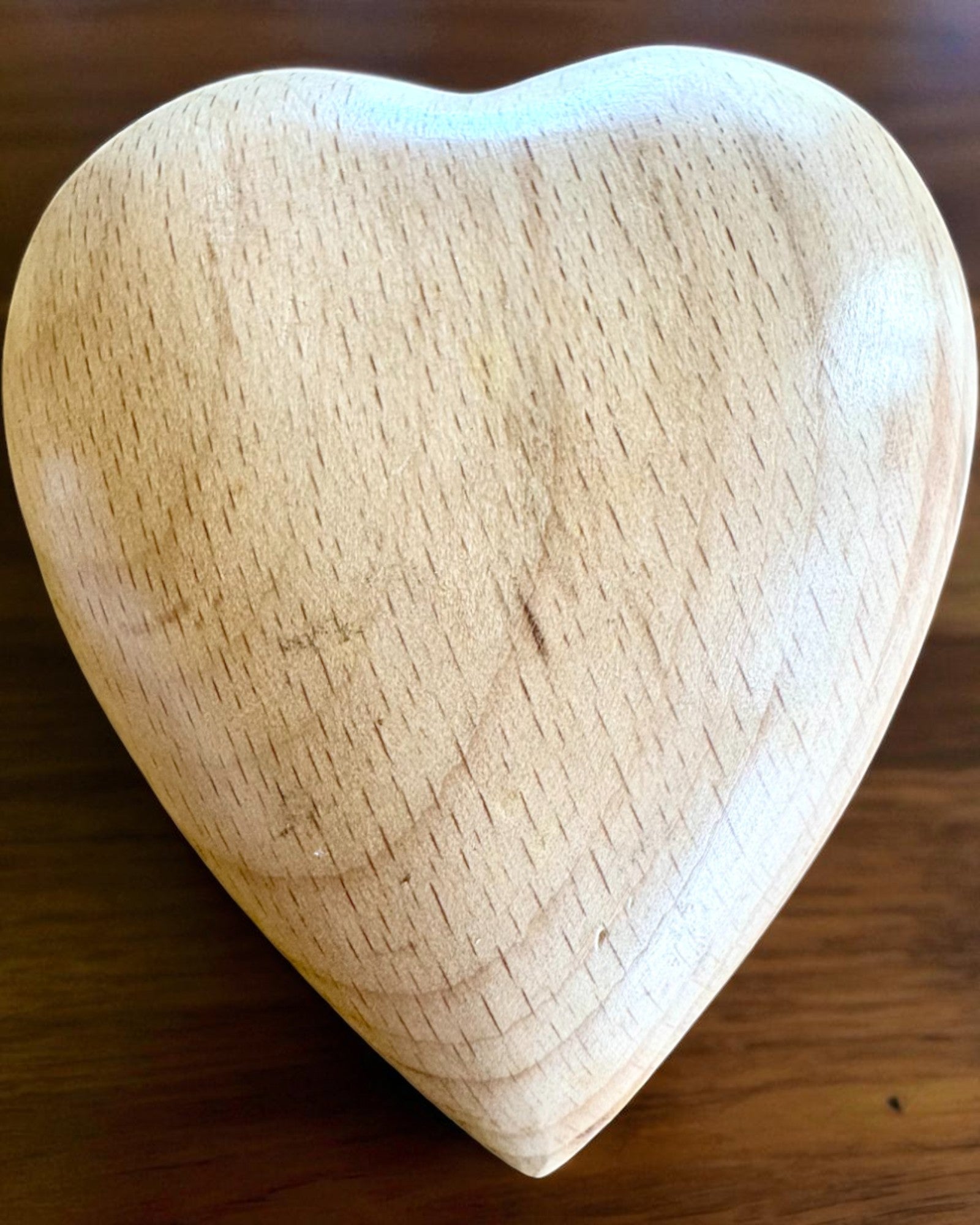 Houten hart, 9 cm doosje voor Geheim Gevoel, mogelijkheid tot personalisatie met gravure als cadeau