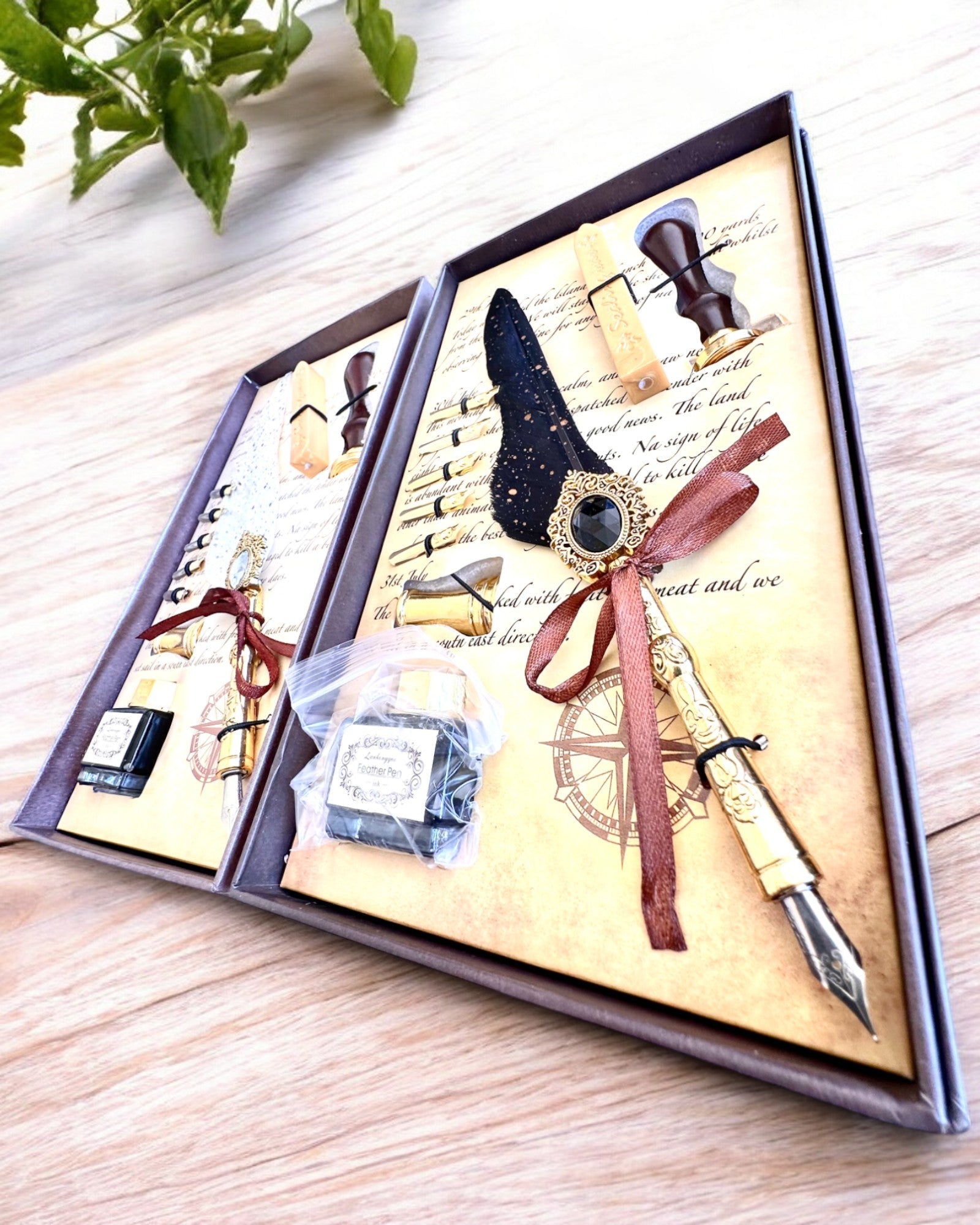 Kaligrafieset "Elegantie in de Praktijk" met Graveeroptie, als cadeau. 2 kleuropties om uit te kiezen.