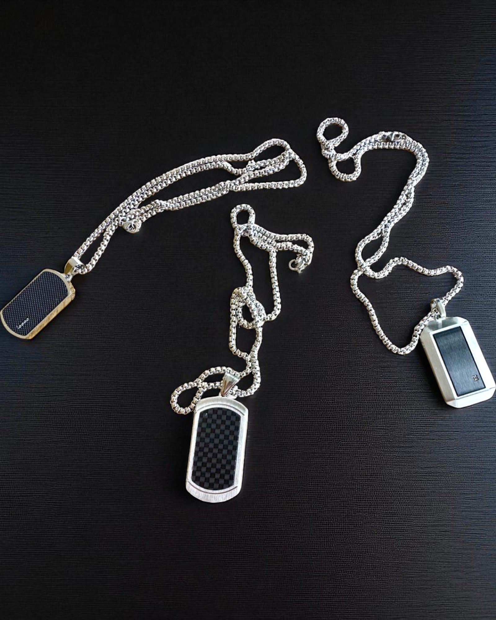 Herenketting Dog Tag „SteelVision” – roestvrij staal, 15 varianten, personalisatie met gravure