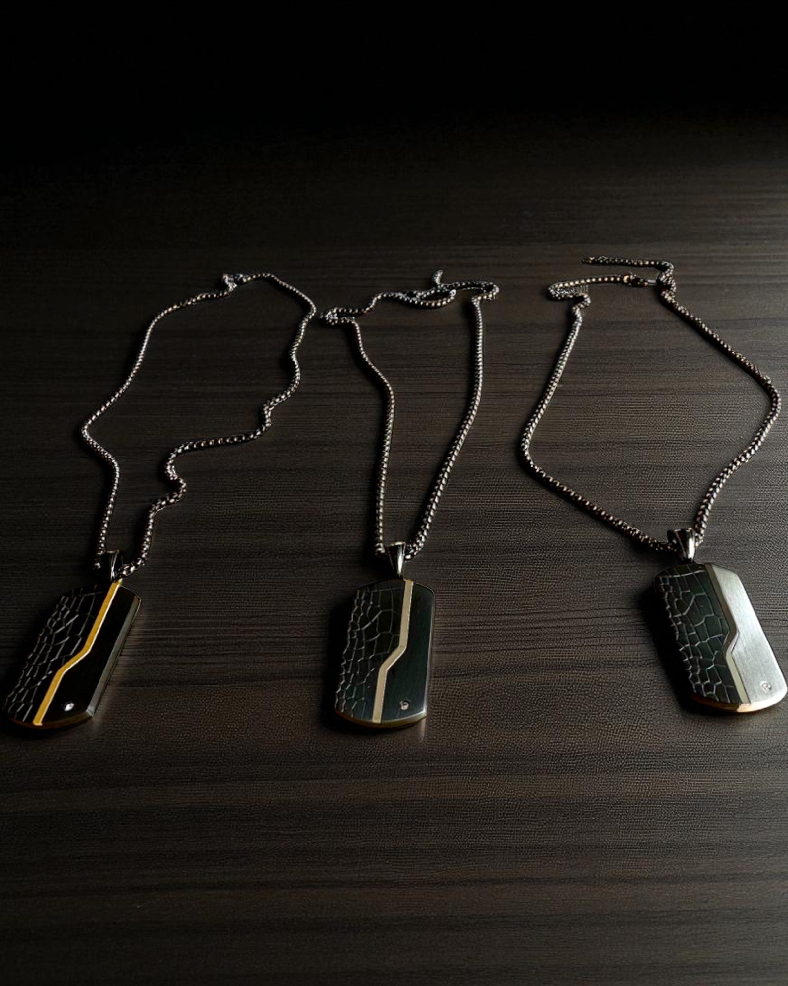 Herenketting Dog Tag „SteelVision” – roestvrij staal, 15 varianten, personalisatie met gravure