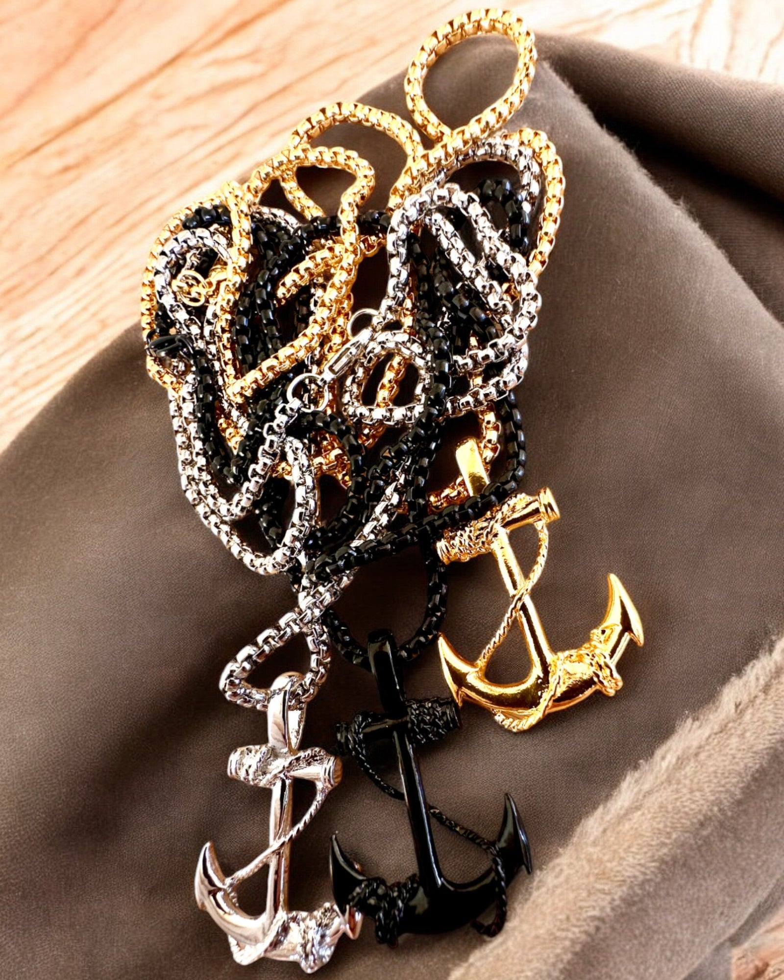 Anker van Determinatie, Zee Amulet, ketting, mogelijkheid tot personalisatie met gravure als cadeau, 3 varianten om uit te kiezen