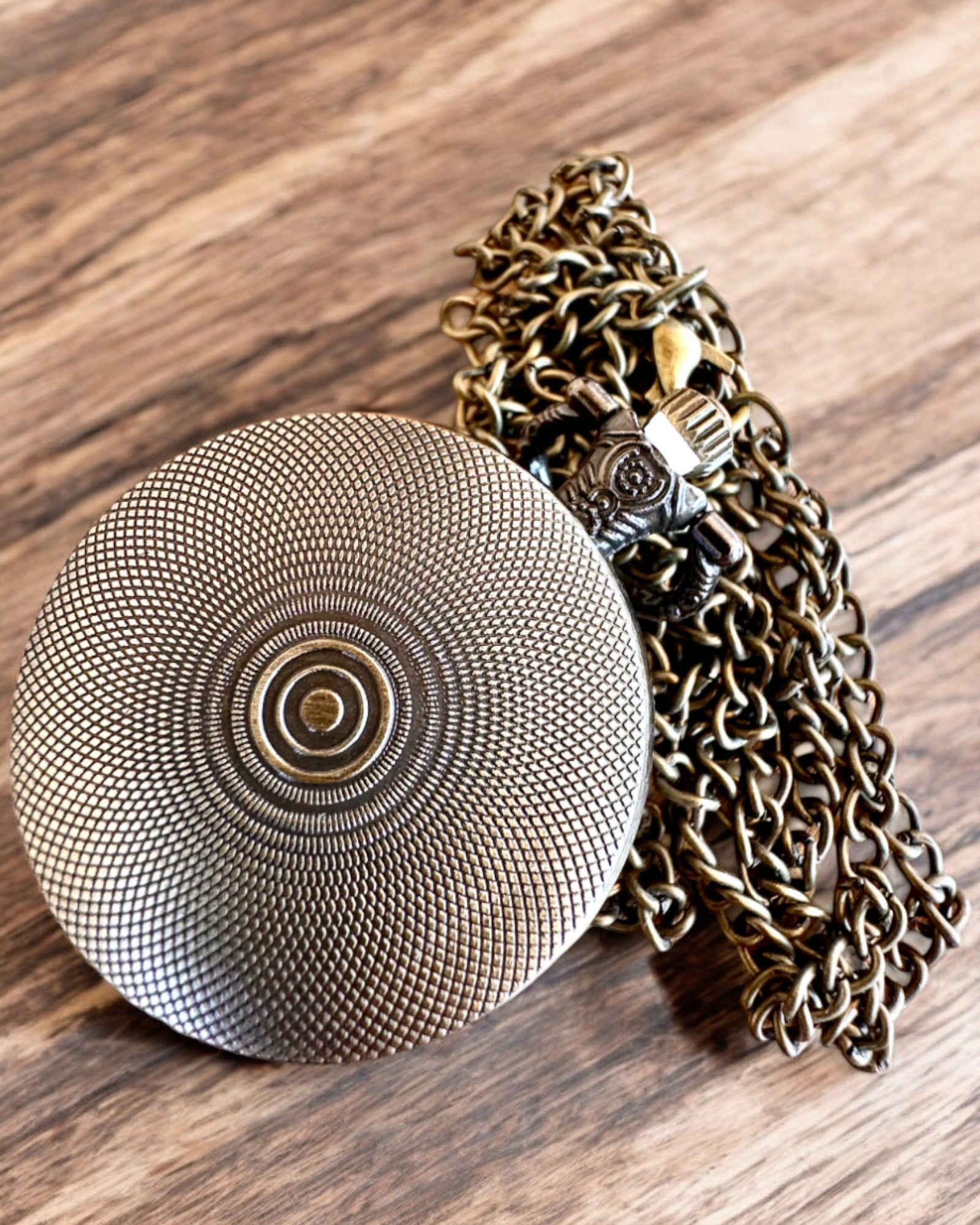 Zakhorloge Unicorn Elegance met ketting, eenhoornmotief, gratis graveren op bestelling