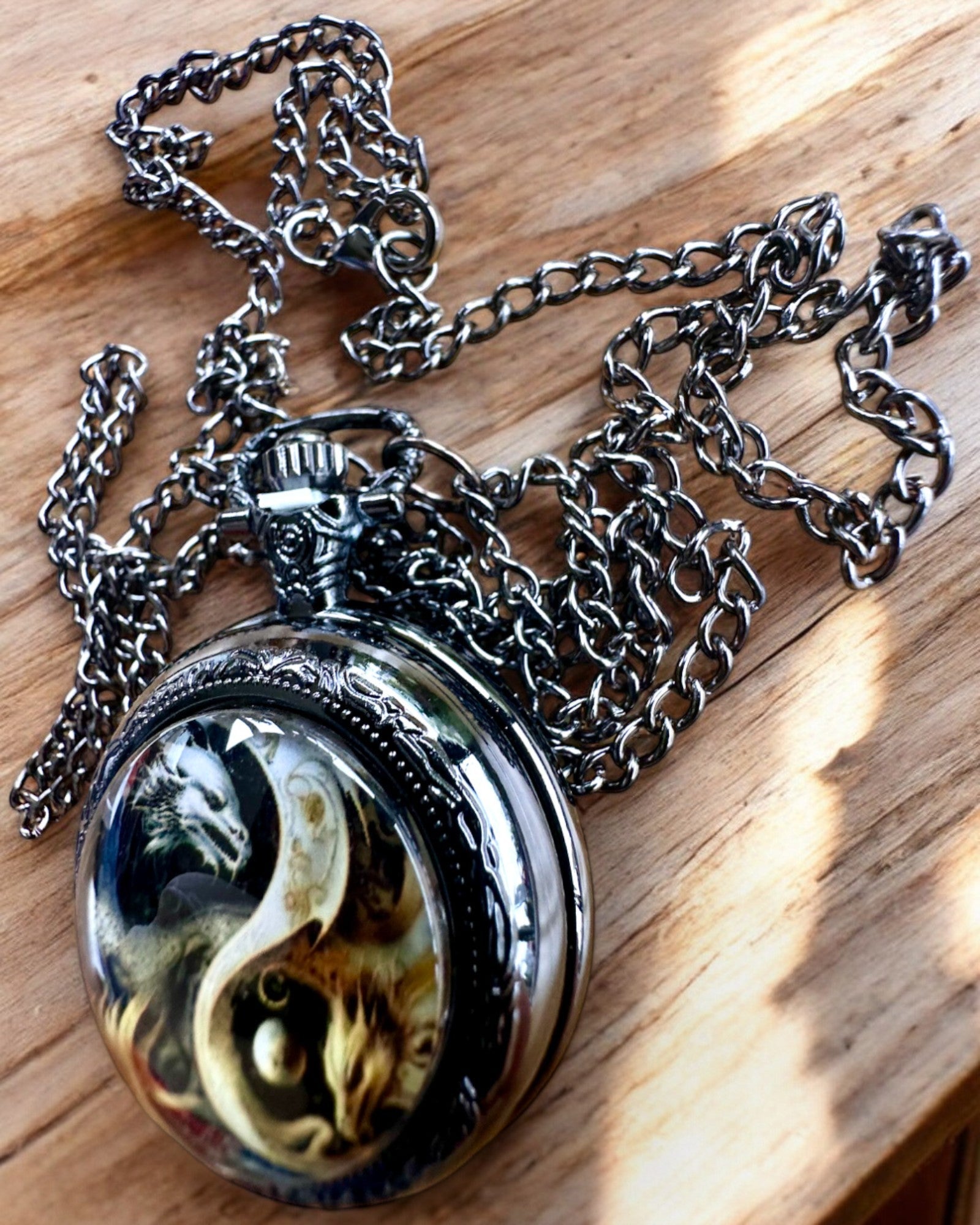 Zakhorloge "Smoczy Okrąg 2" – stijlvol accessoire met een vleugje magie - personalisatie met gravure als cadeau