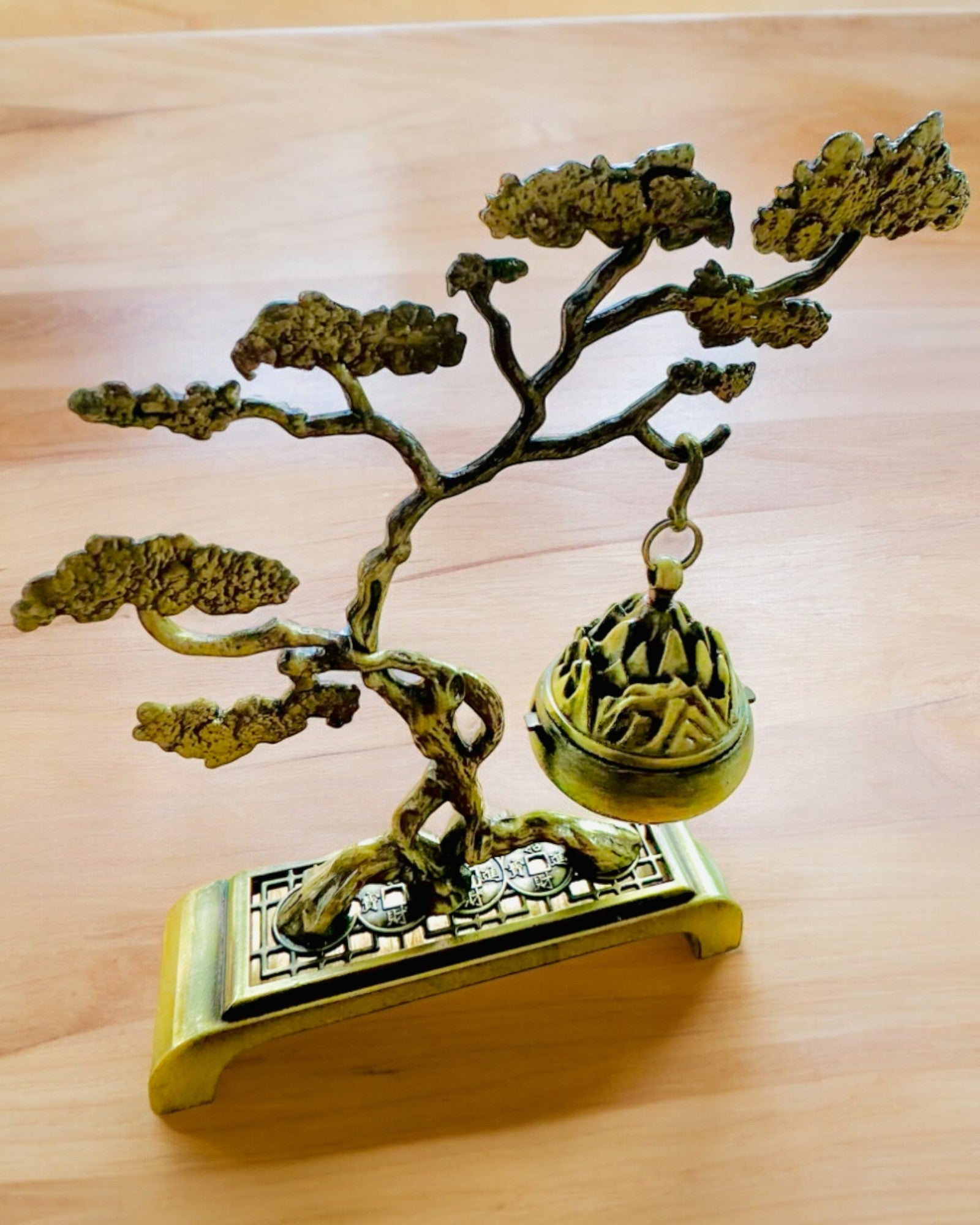 Elegante Metalen Bonsai Wierookhouder - mogelijkheid tot personalisatie met gravure als cadeau