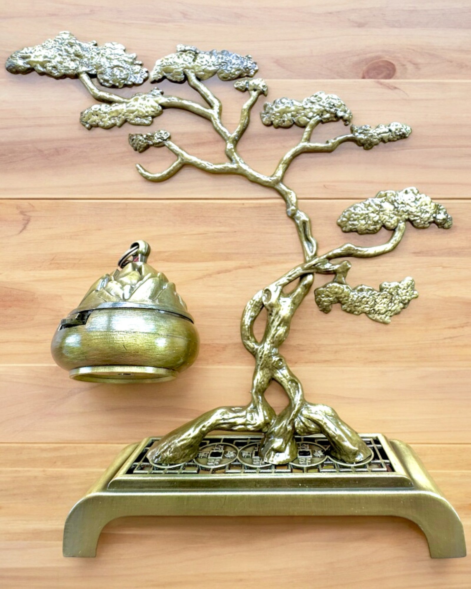 Elegante Metalen Bonsai Wierookhouder - mogelijkheid tot personalisatie met gravure als cadeau