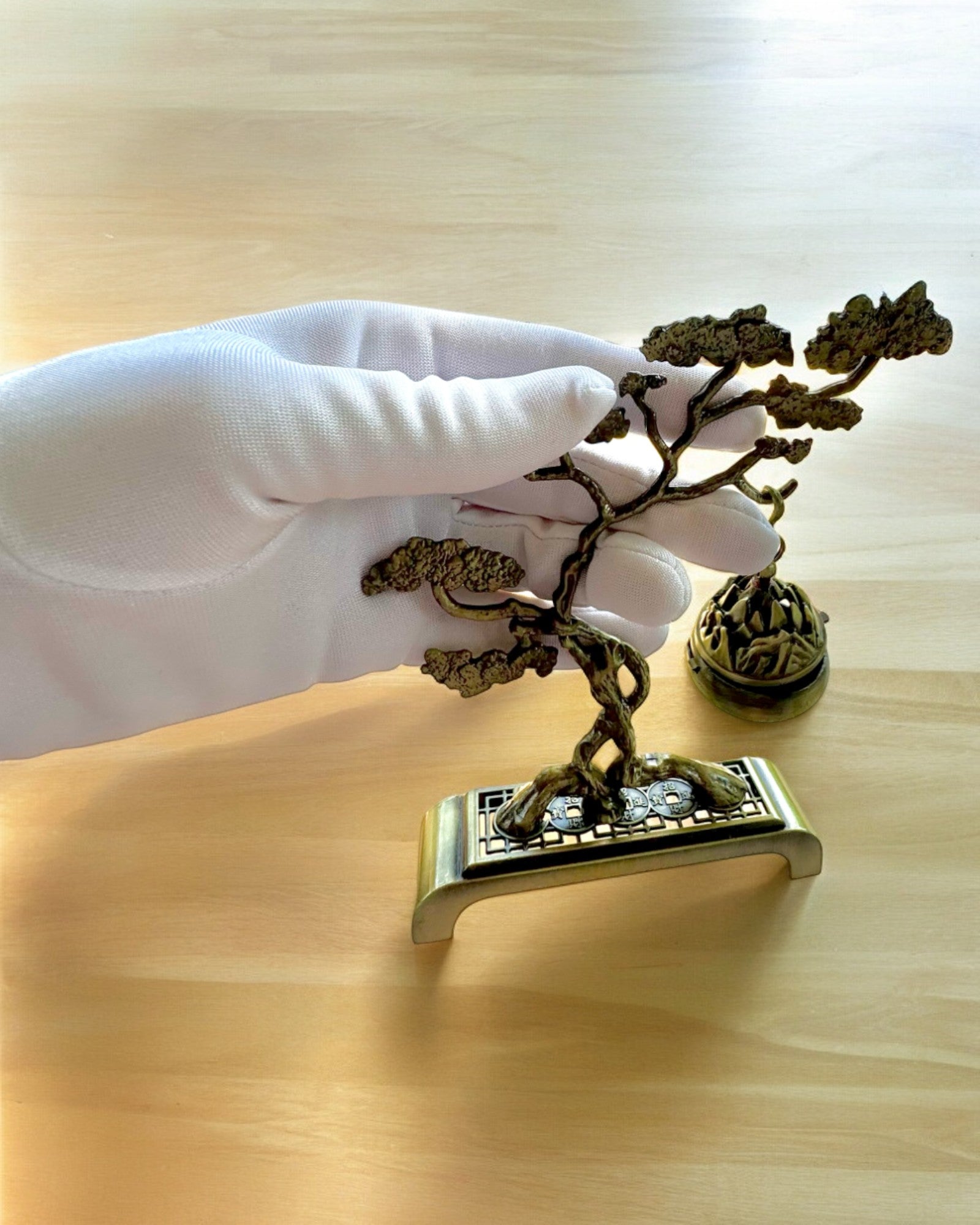 Elegante Metalen Bonsai Wierookhouder - mogelijkheid tot personalisatie met gravure als cadeau