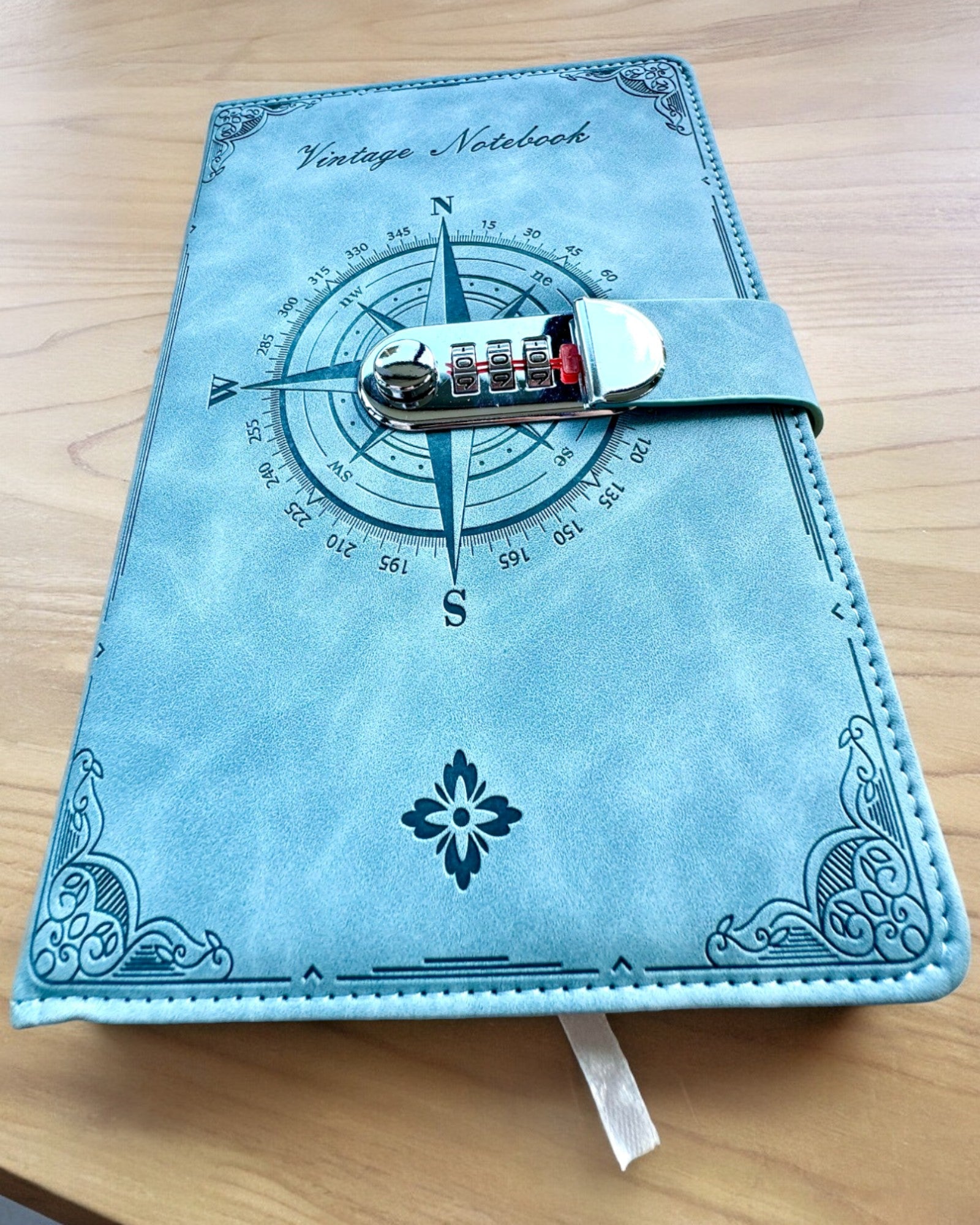 Secret Notitieboek A5 Vintage met codeslot - Kies Jouw Stijl, personalisatie met gravure als cadeau