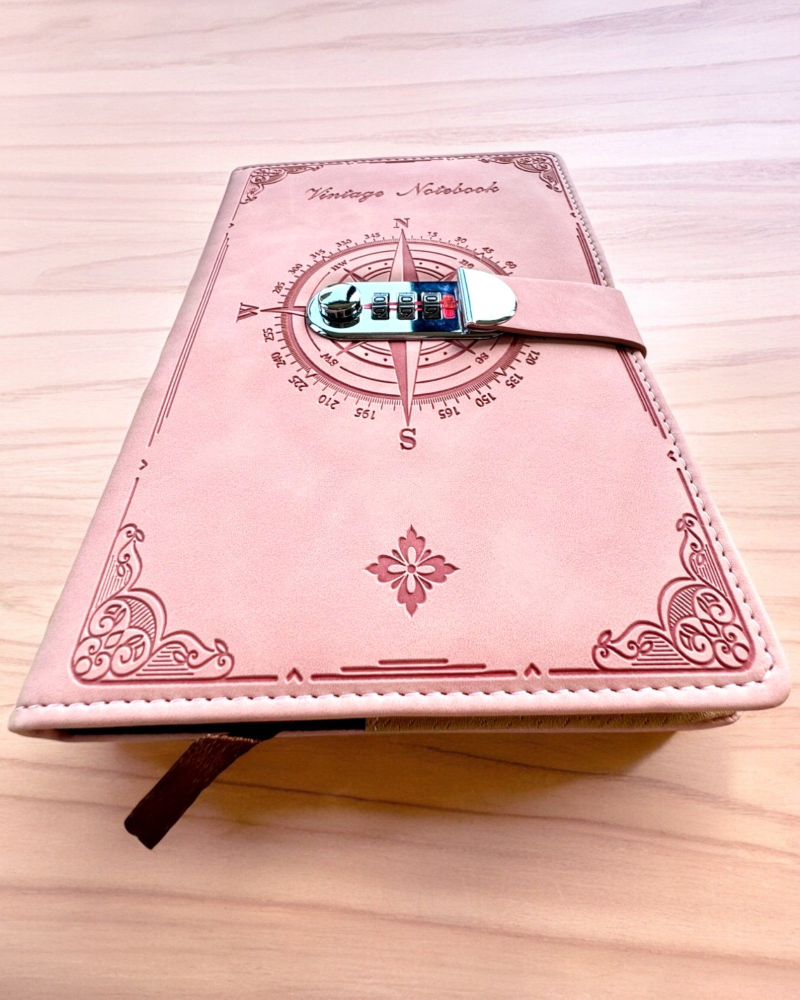 Secret Notitieboek A5 Vintage met codeslot - Kies Jouw Stijl, personalisatie met gravure als cadeau