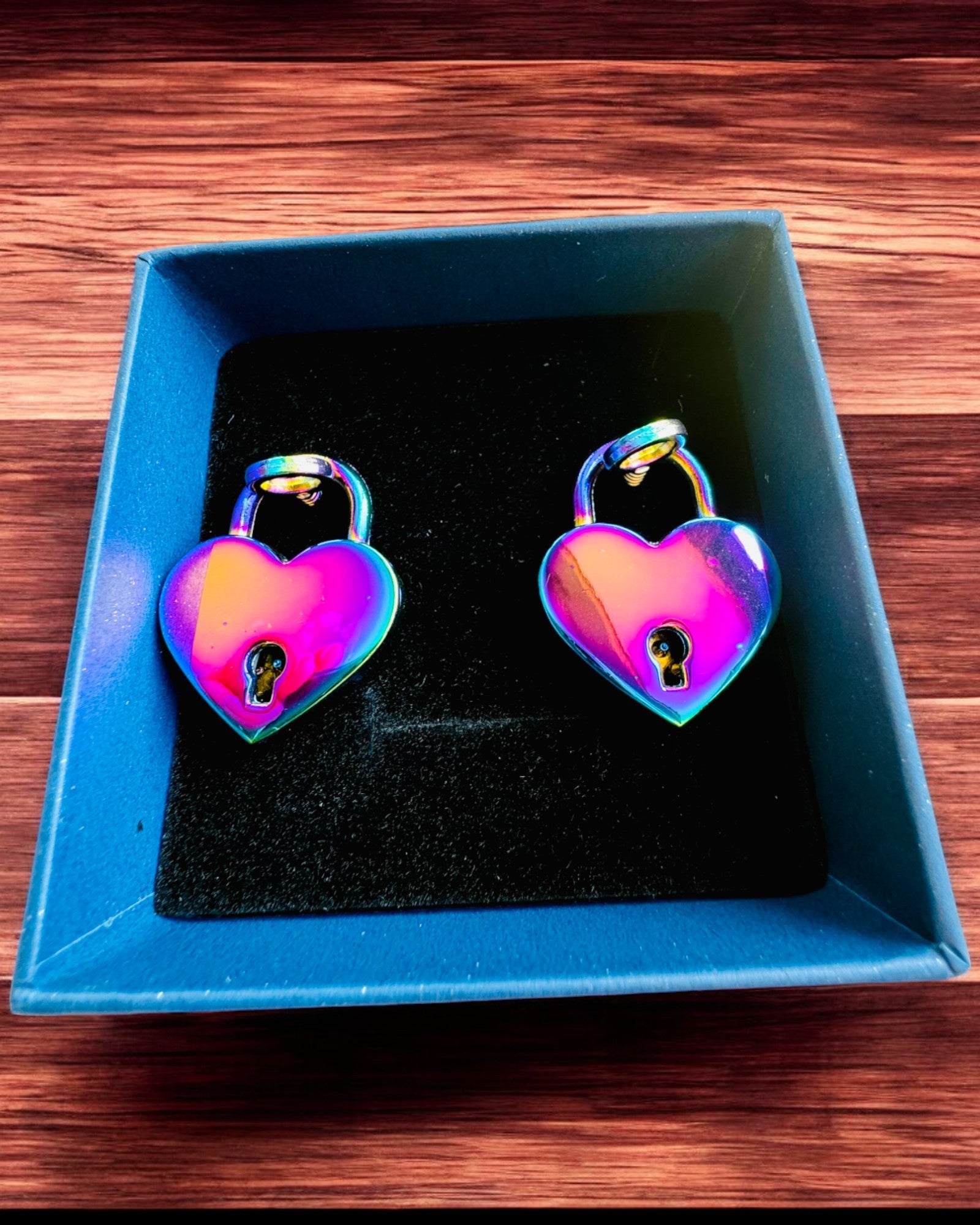 Liefdes Mini Hangsloten Hart DeLuxe, Set van 2 hangsloten met sleutels, 6 varianten om uit te kiezen, mogelijkheid tot personalisatie met gravure als cadeau