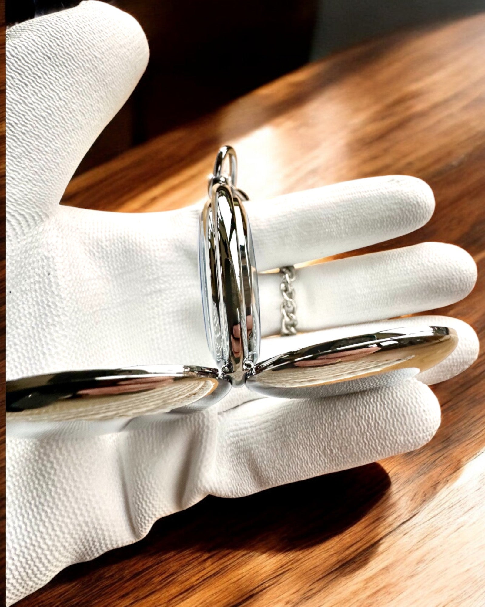 Klassieke Mechanische Zakhorloge met Dubbele Deksel, Handmatig, Zilverkleurig