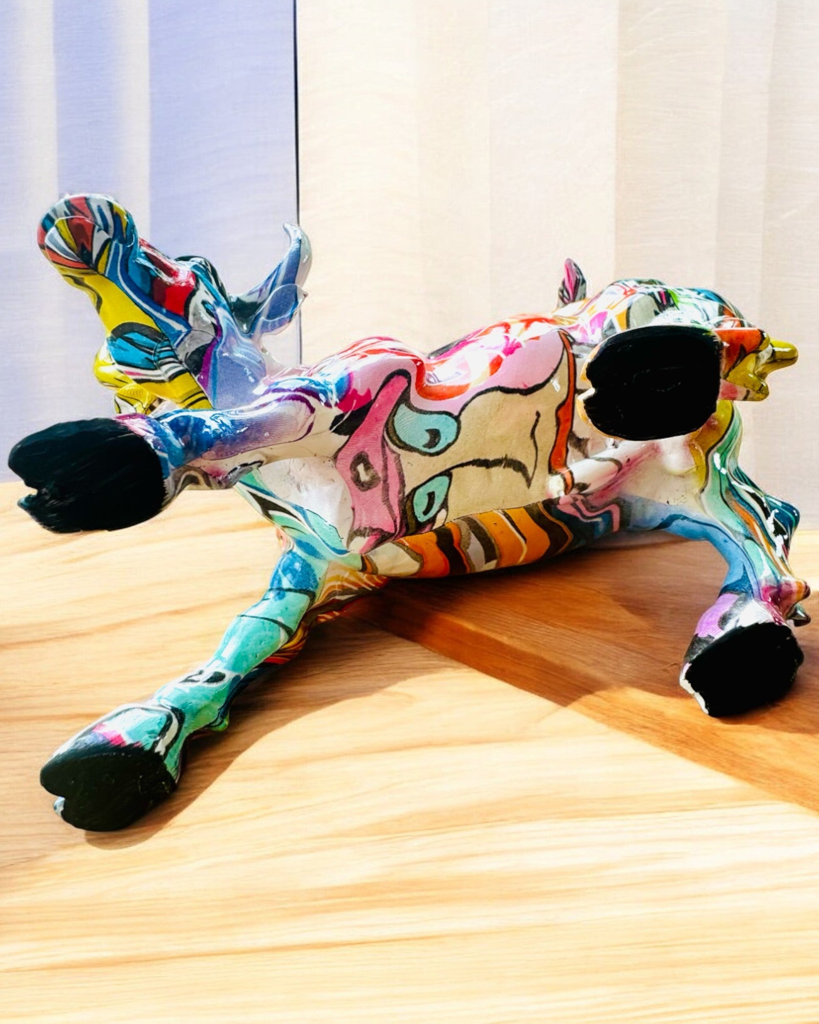Decoratief Beeld "BullArt" – Unieke Kunst met Graveeroptie - 4 Kleuropties, voor een Gepersonaliseerd Cadeau