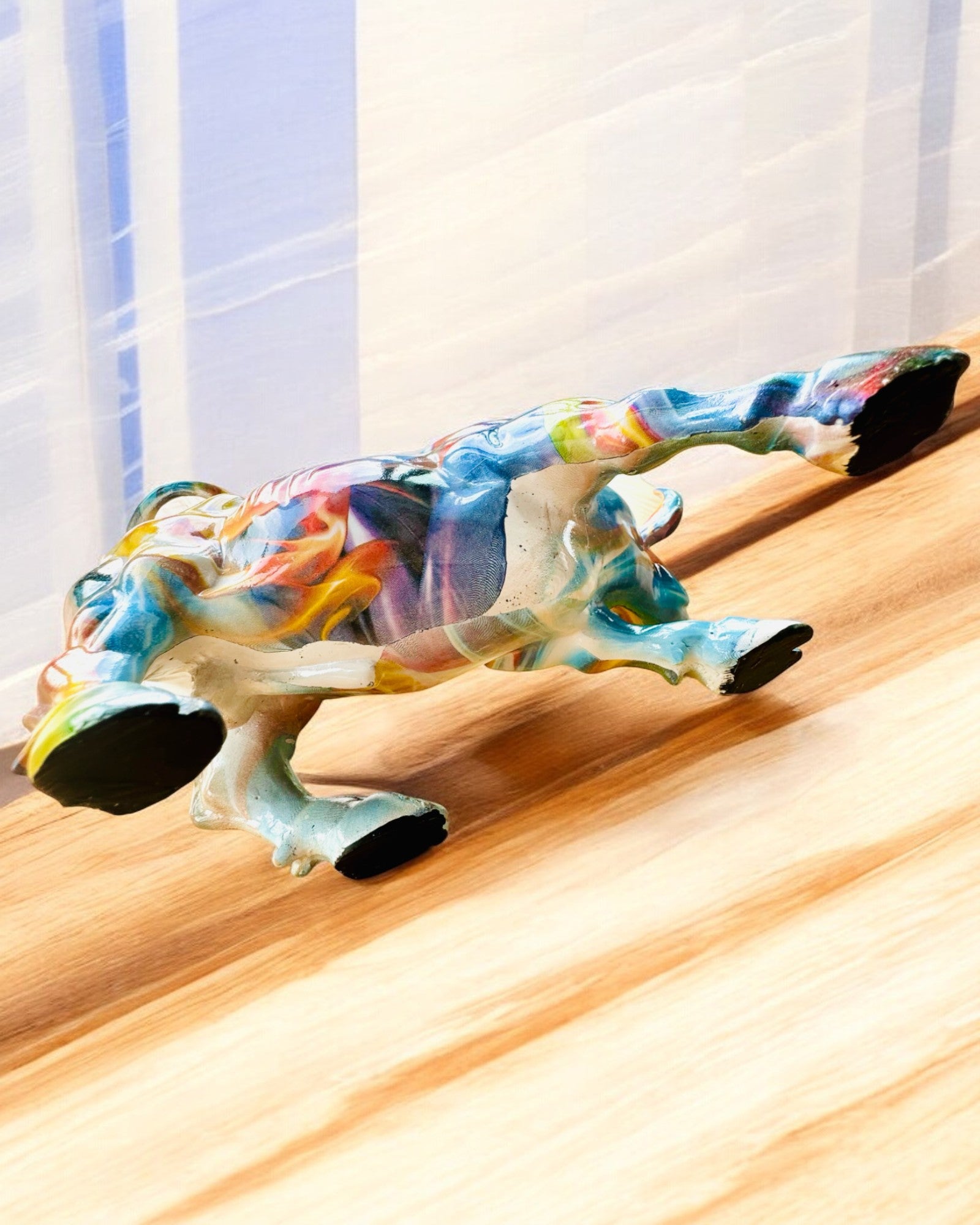 Decoratief Beeld "BullArt" – Unieke Kunst met Graveeroptie - 4 Kleuropties, voor een Gepersonaliseerd Cadeau