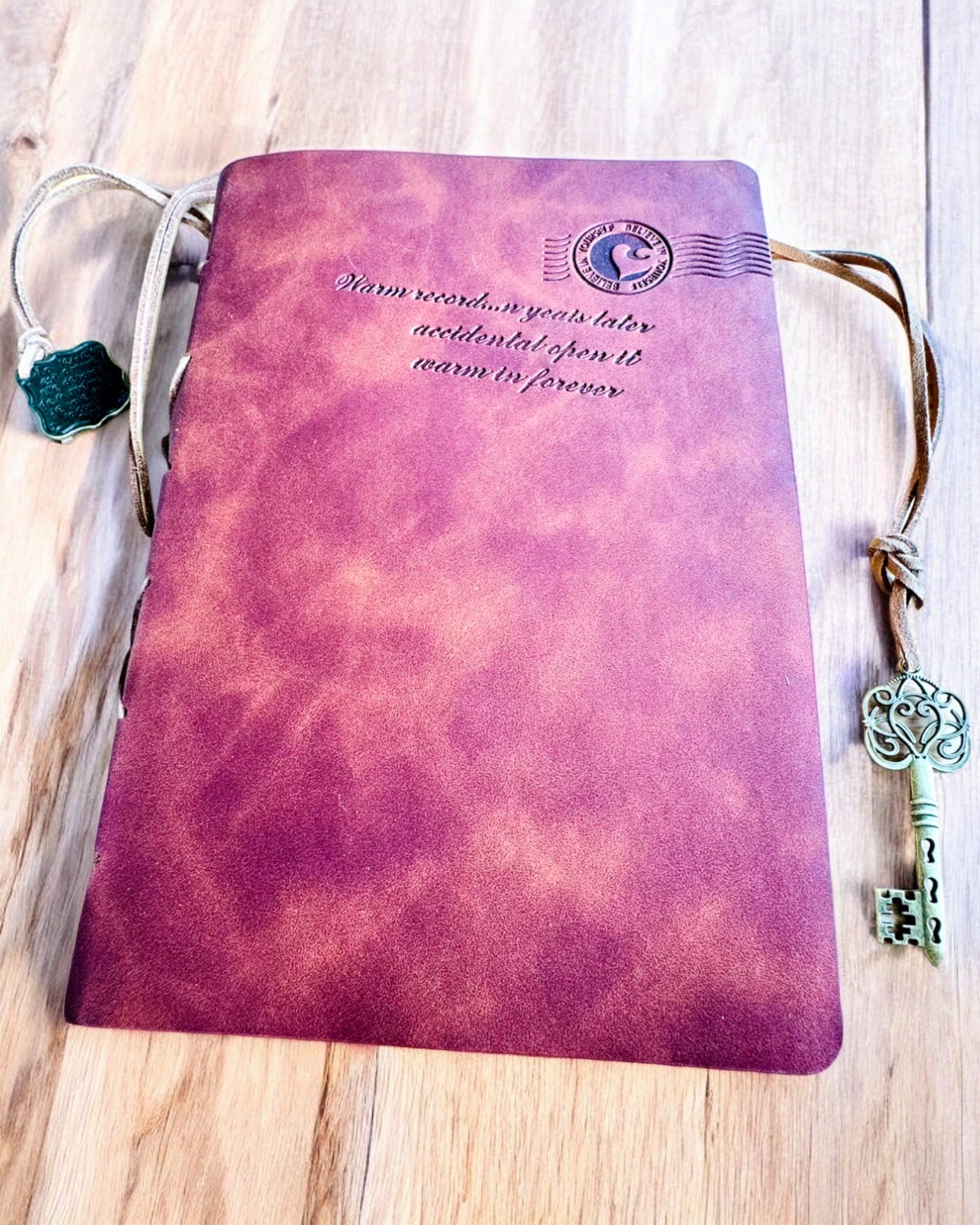 Vintage Notitieboek "Sleutel van het Verleden" - Mogelijkheid tot graveren als cadeau, notitieblok