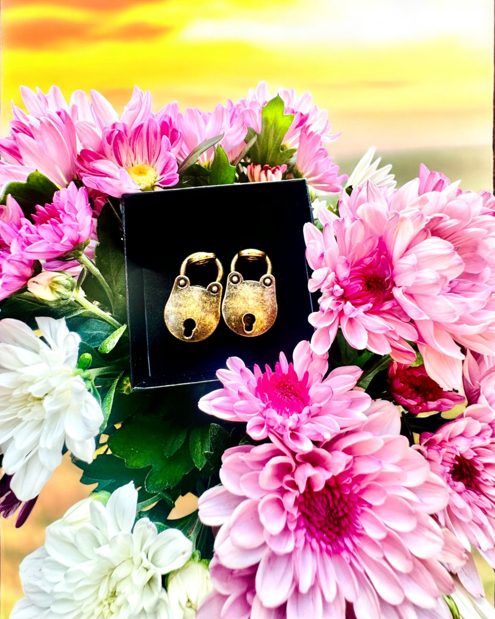 Miniatuurliefdessloten - Set van 2 gegraveerde retro slotjes, personalisatie als cadeau