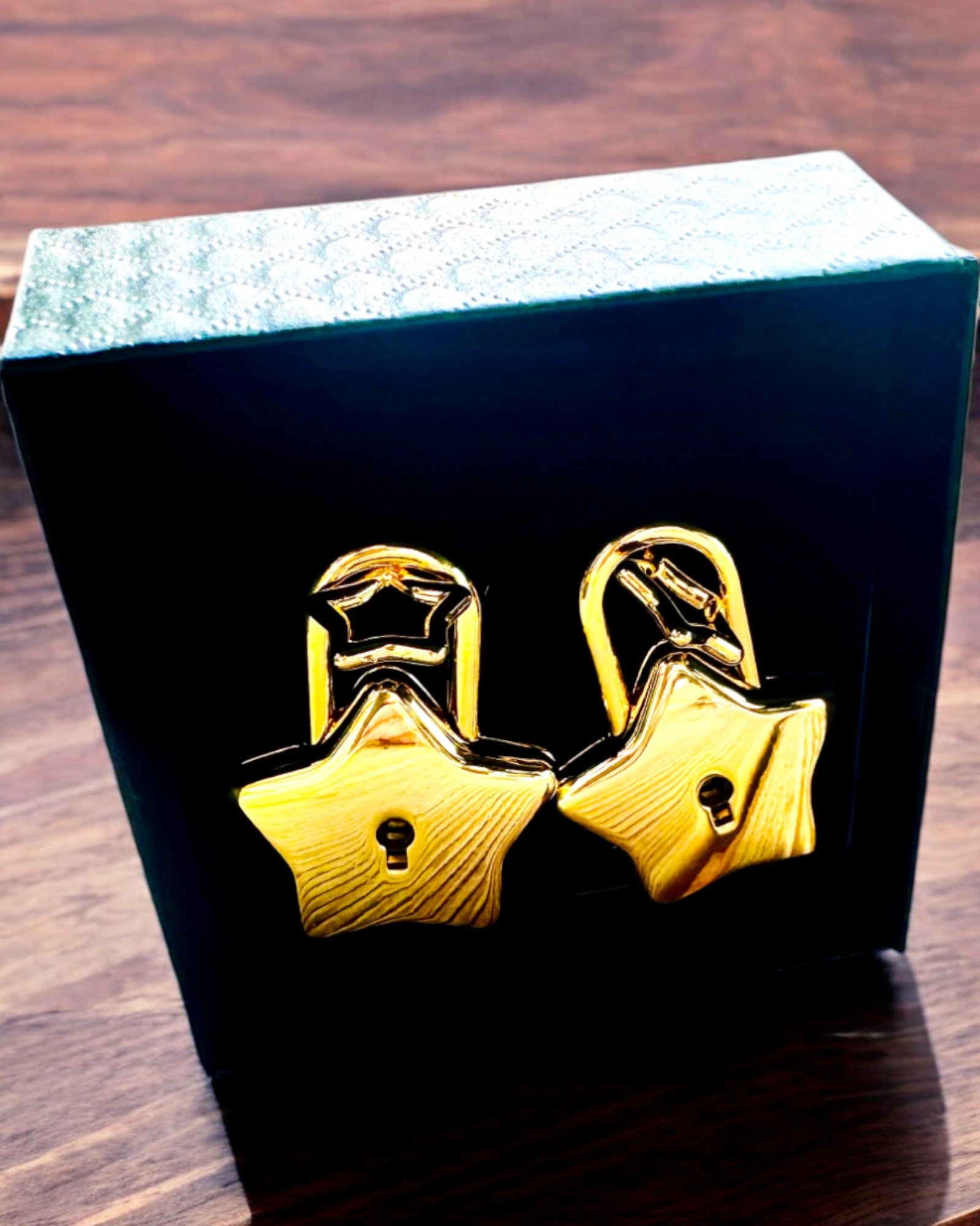 2 Stervormige mini-sloten met Gravure – Beveilig Je Dromen, gepersonaliseerd als cadeau, 2 kleuropties om uit te kiezen