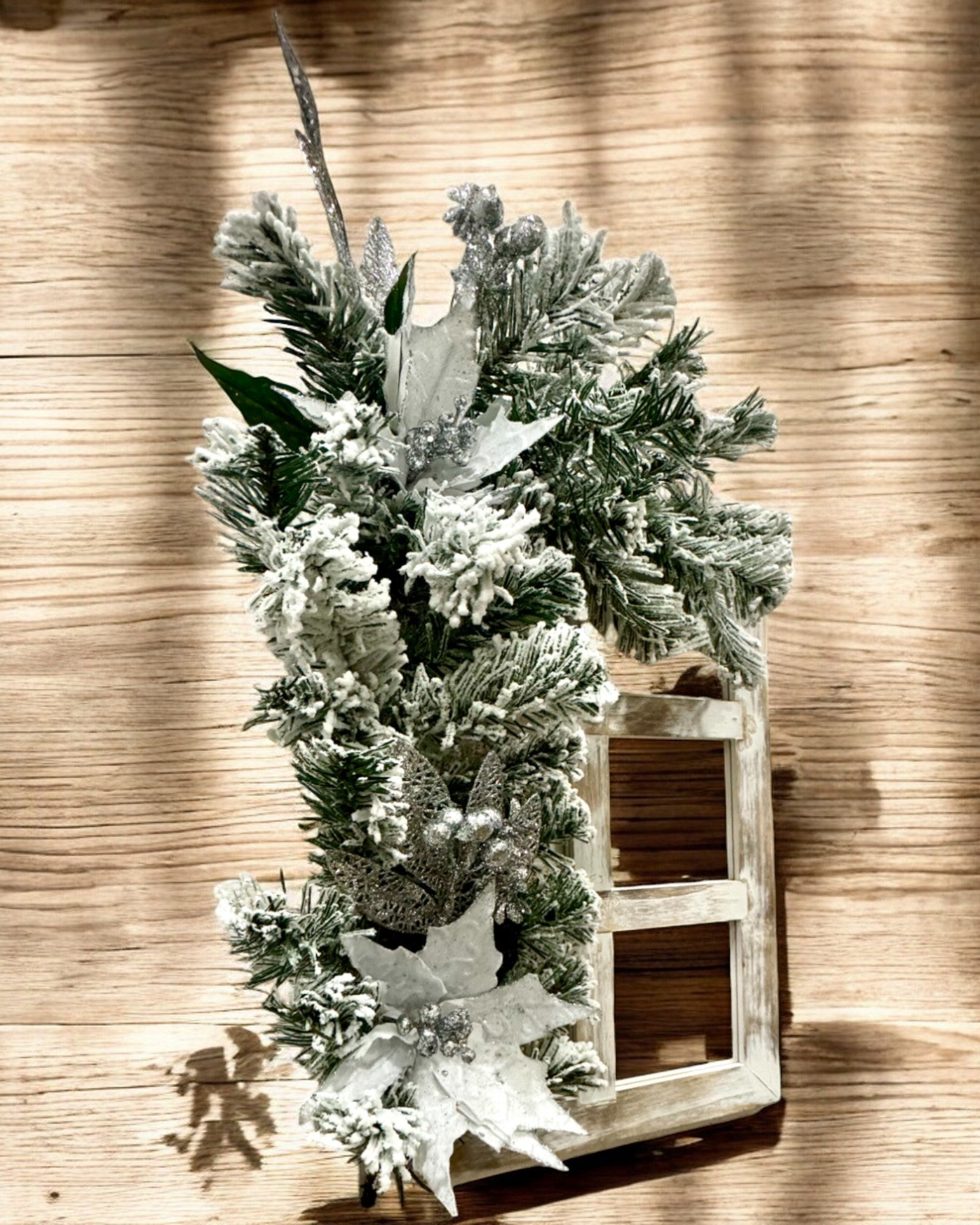 2 stuks feestelijke decoratieve lijsten "Winterglans", mogelijkheid tot personalisatie met gravure als cadeau