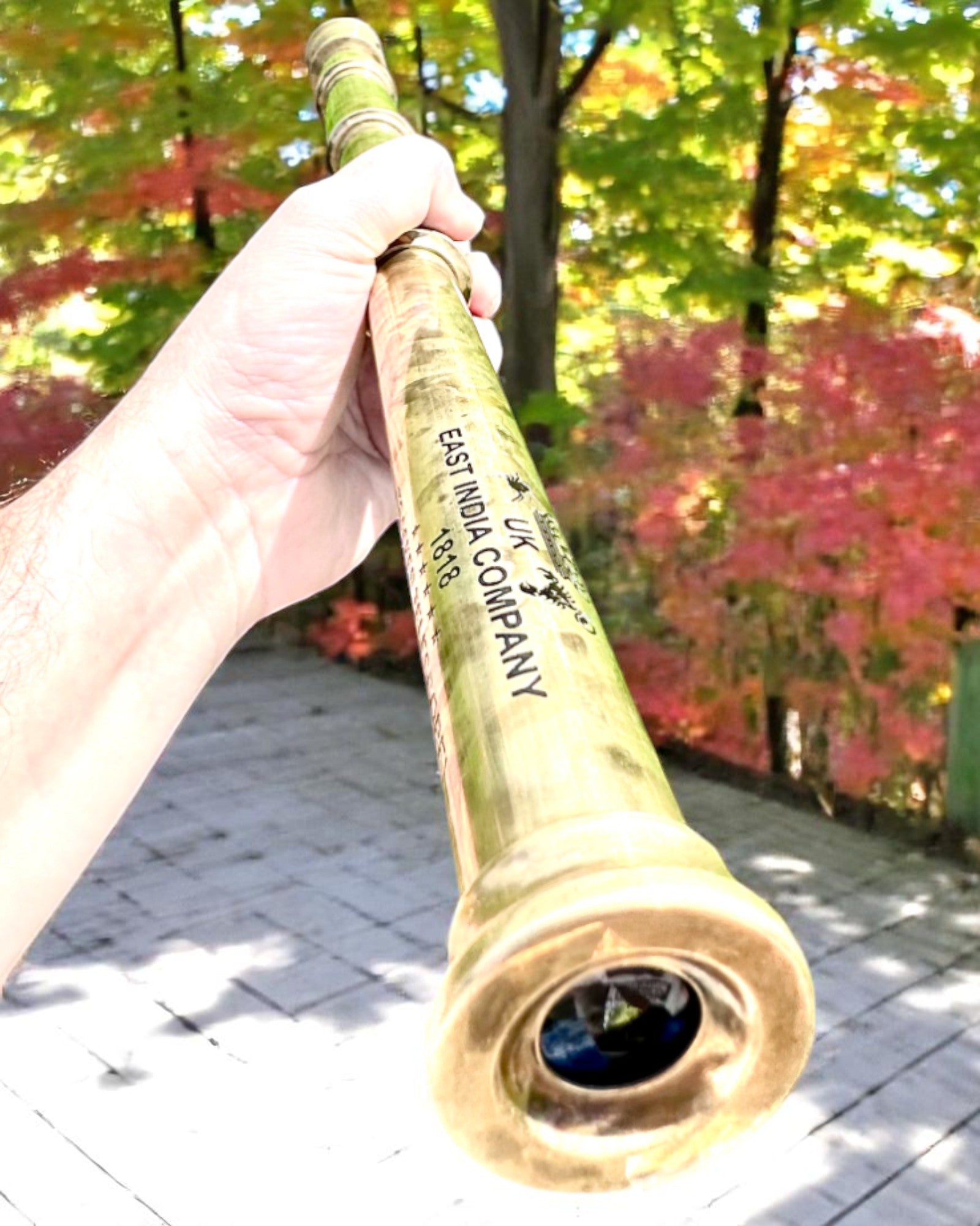 Koninklijke Verrekijker "Voyager 1818" – Exclusief, Messing, 83 cm, handgemaakt, etui van Echt Leer – Collectors Editie, personalisatie met gravure als cadeau