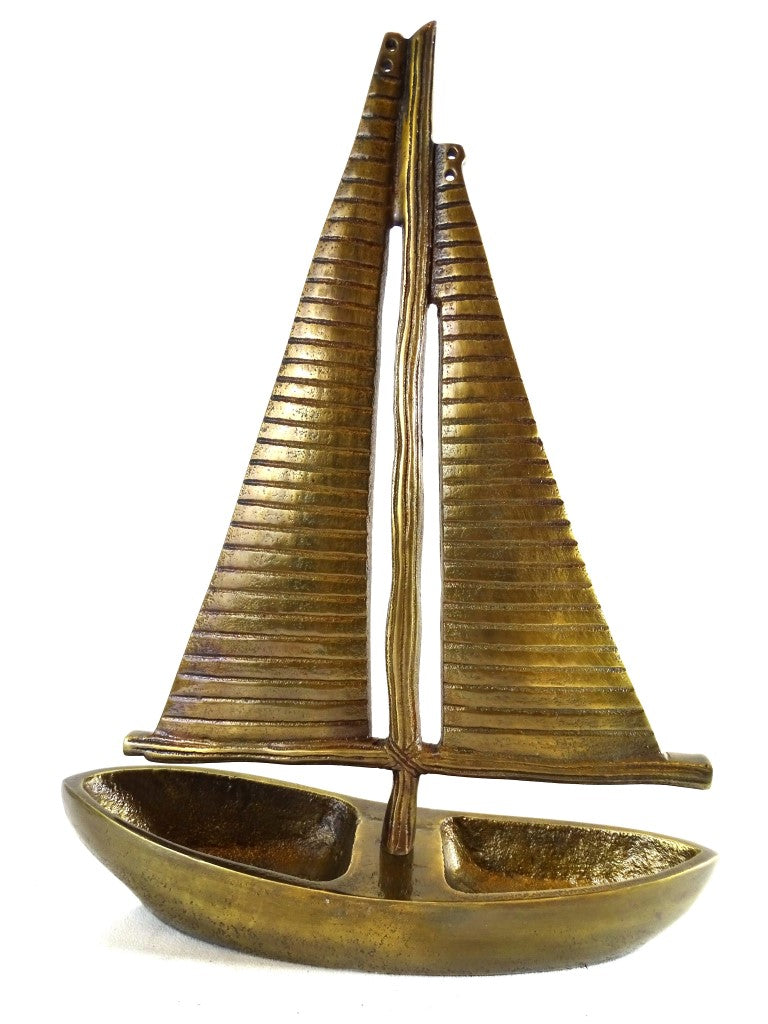 Goudkleurig Aluminium Jachtmodel 38 cm met Mogelijkheid tot Personalisatie met Gravure