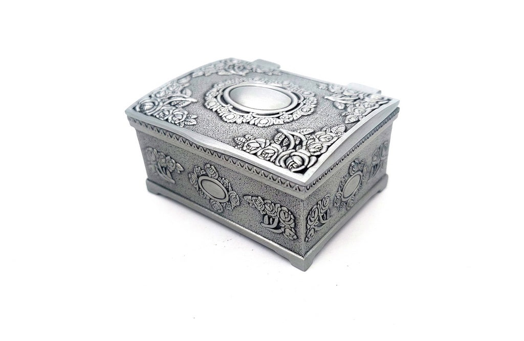 Metalen sierdoos ALBIN 2178A met mogelijkheid tot personalisatie met gravure, ideaal als cadeau - 6x5x3 cm, elegant design, duurzaam materiaal