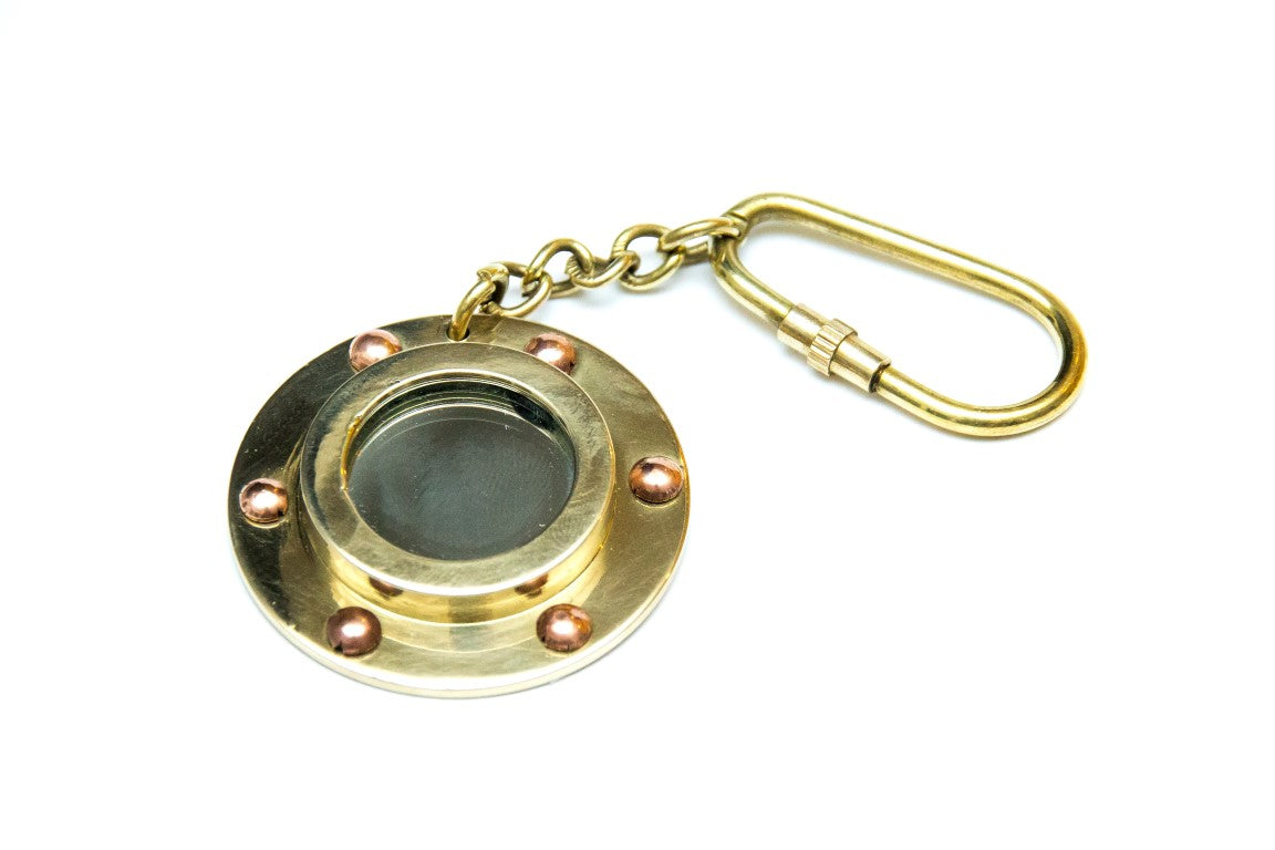 Sleutelhanger patrijspoort spiegeltje KEY-0134B
