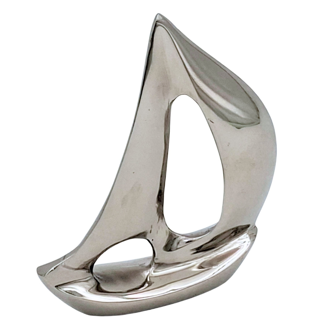 Elegant zilverkleurig aluminium jacht 12,5 cm met graveermogelijkheid