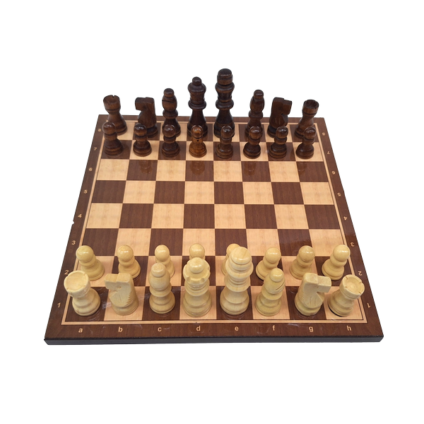 Groot houten schaakspel 37 x 37 cm met mogelijkheid tot personalisatie met gravure