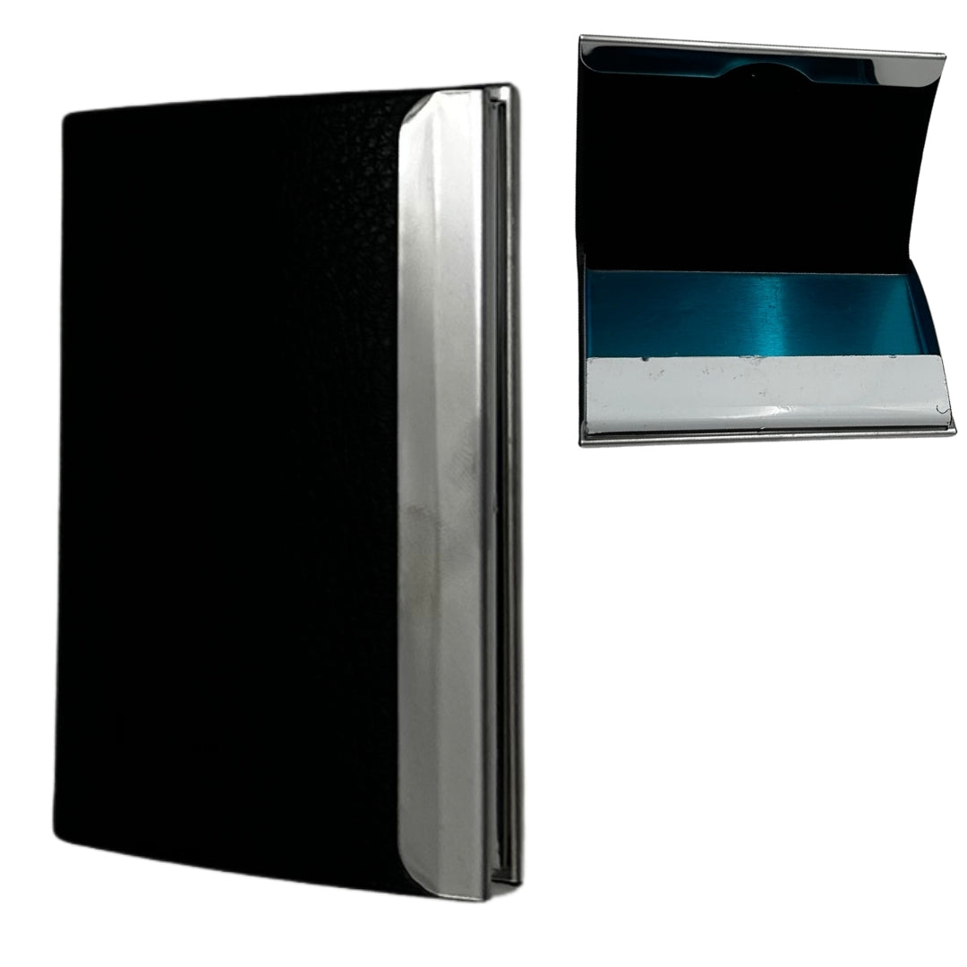 Elegante geschenkset Classico met personalisatie - leren notitieboek A5, paraplu, pen, visitekaarthouder en sleutelhanger in esthetische geschenkdoos