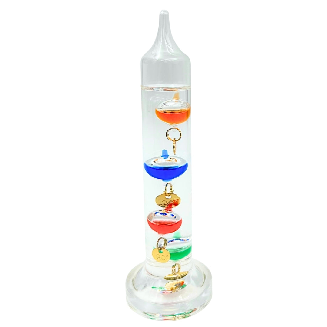 Galileithermometer Galileo met gepersonaliseerde gravure – elegante interieurdecoratie in glaskleur