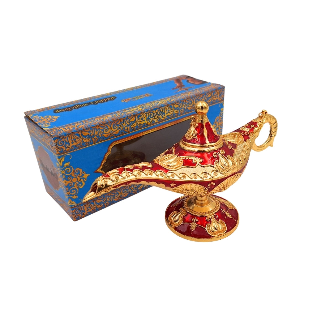 Aladdinslamp LAR met prachtige gouden versieringen, 22 x 7 x 11 cm
