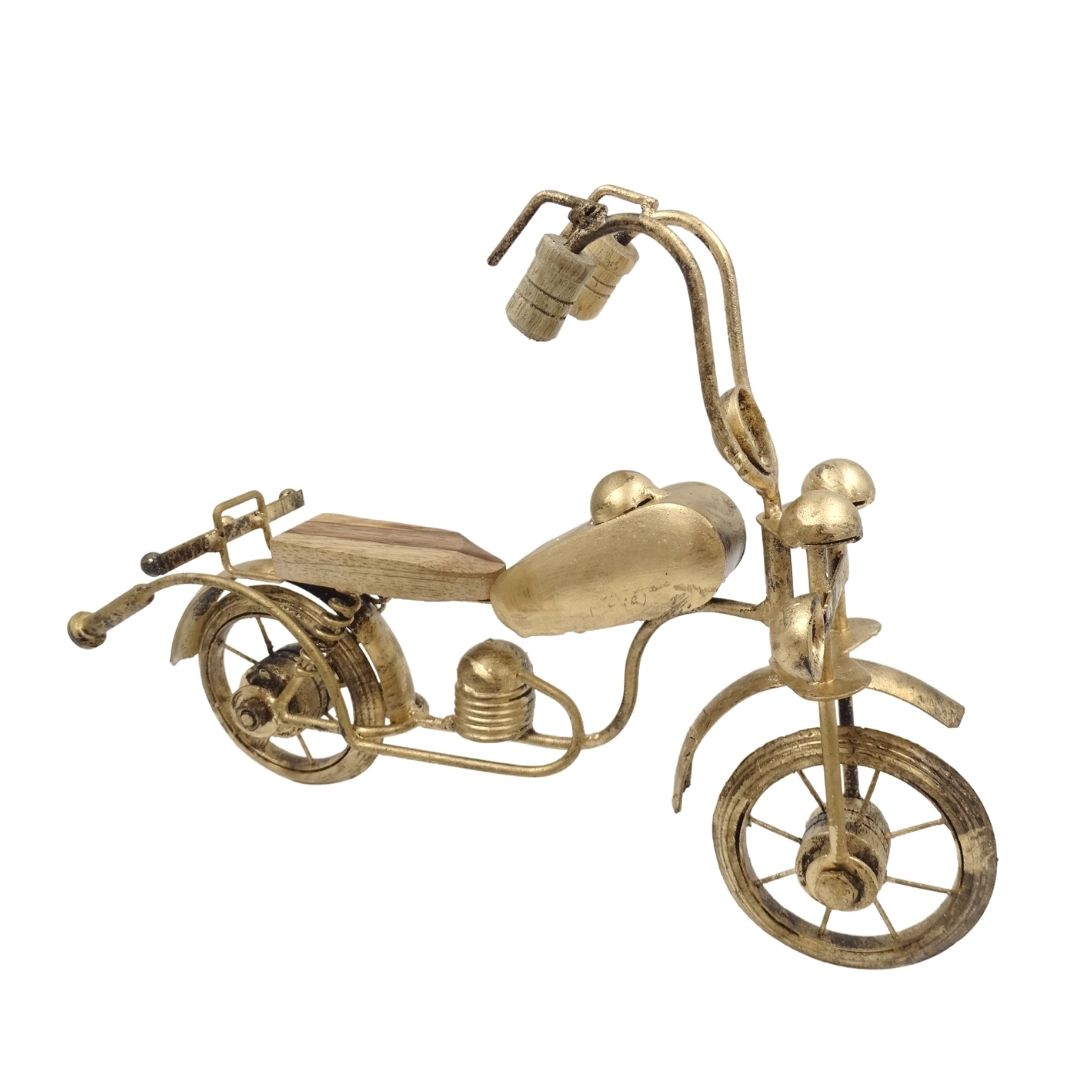 Klassieke motorfiets, metalen model NC1733 met gravure